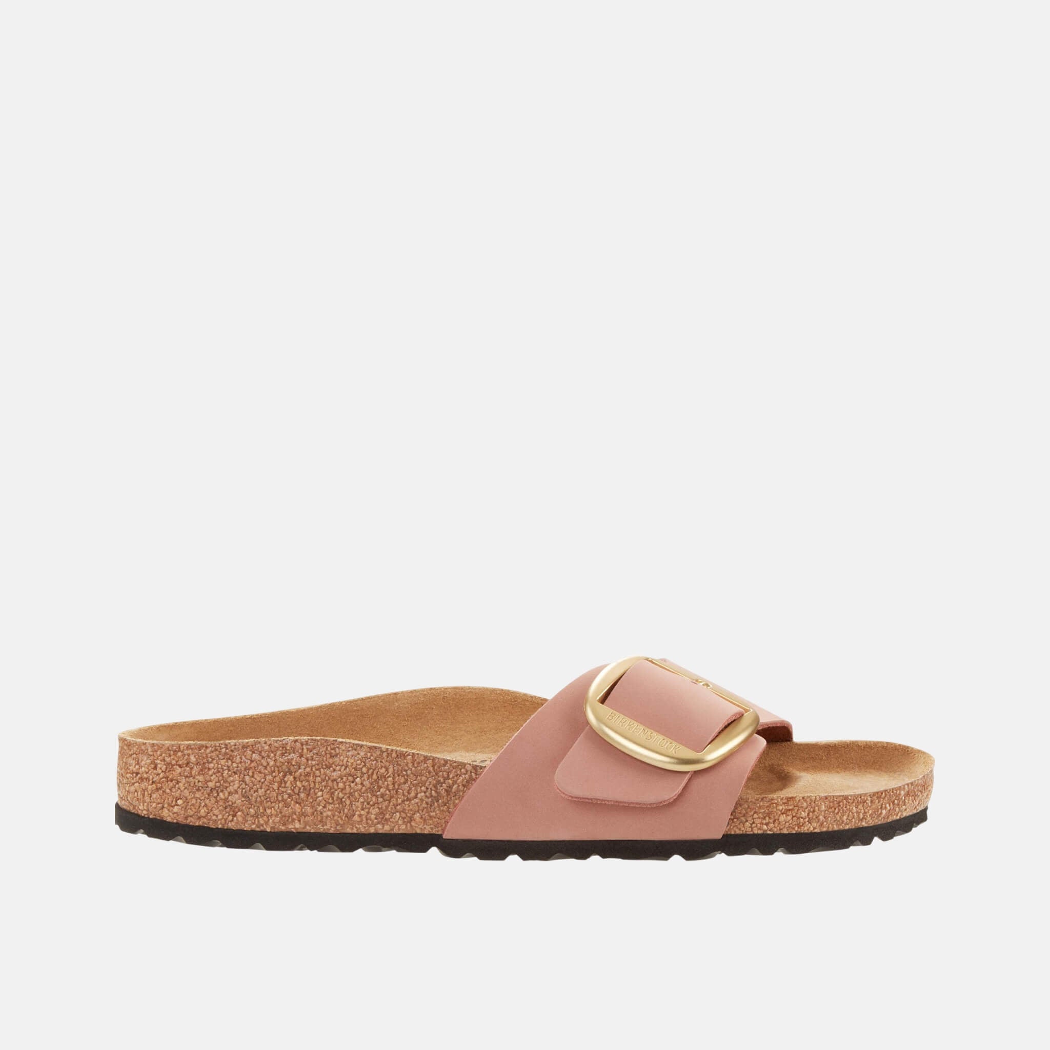 Růžové Regular Pantofle Madrid Big Buckle Natural Leather Nubuck