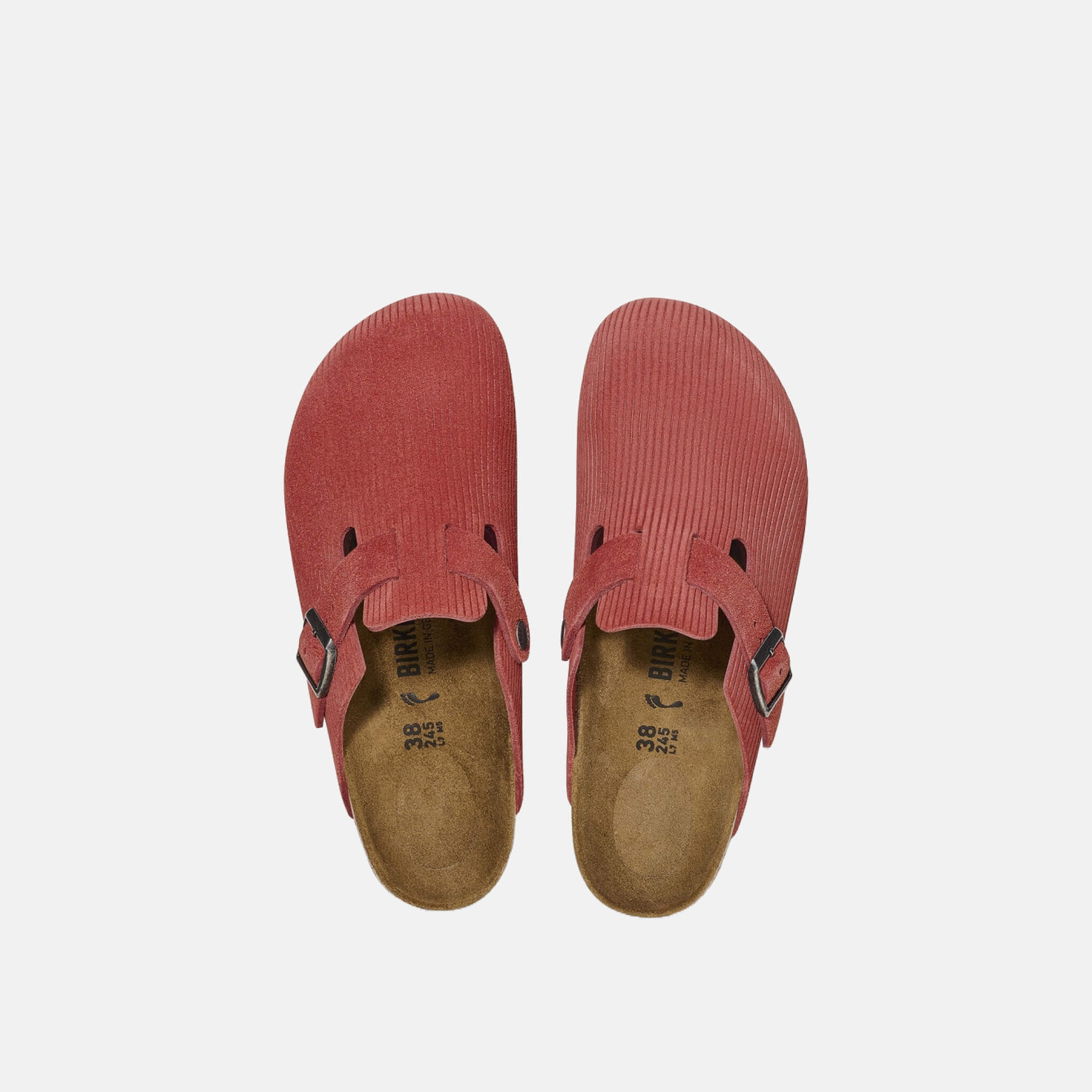 Červené pantofle Boston Corduroy