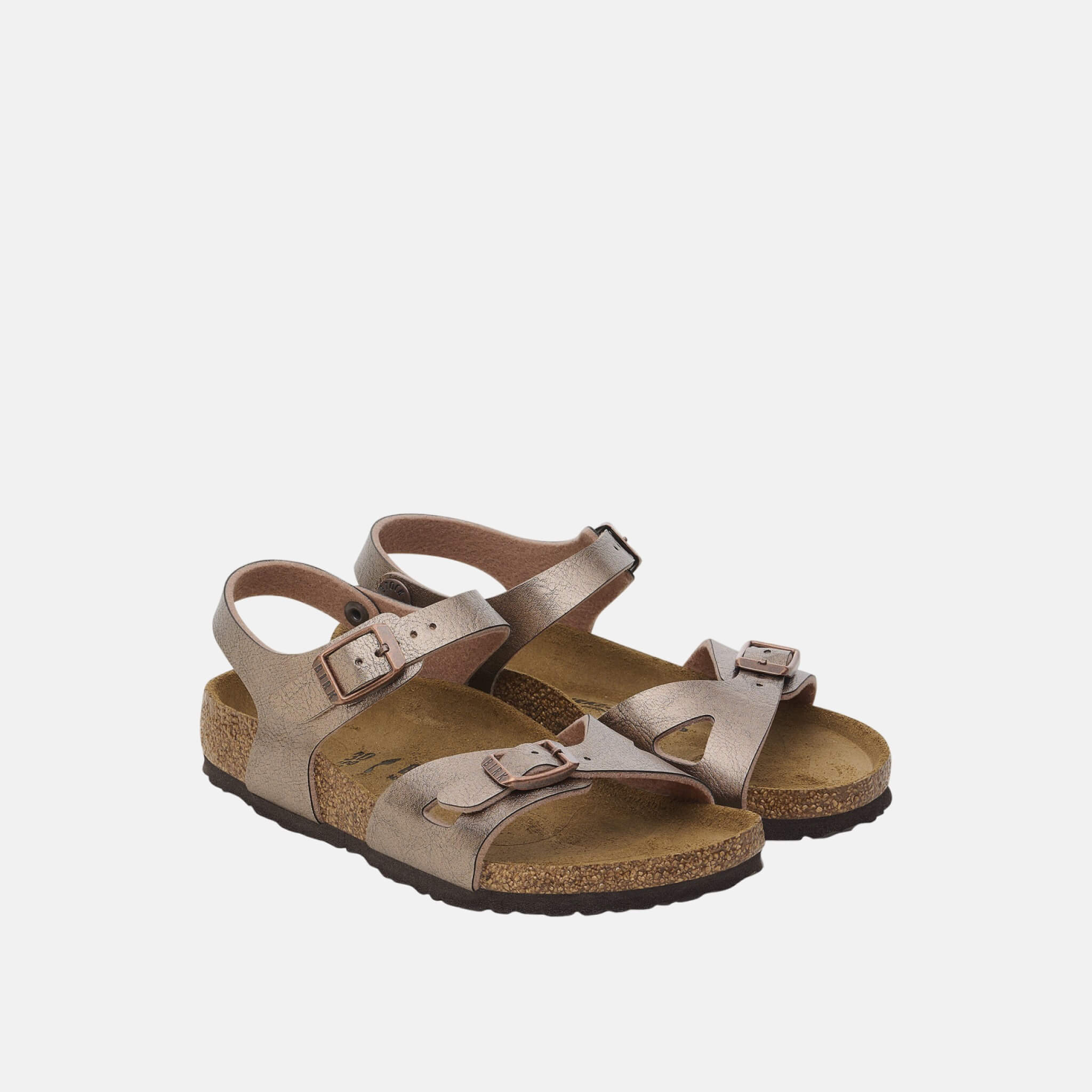 Dětské Měděné Regular Sandály Birkenstock Rio Birko-Flor