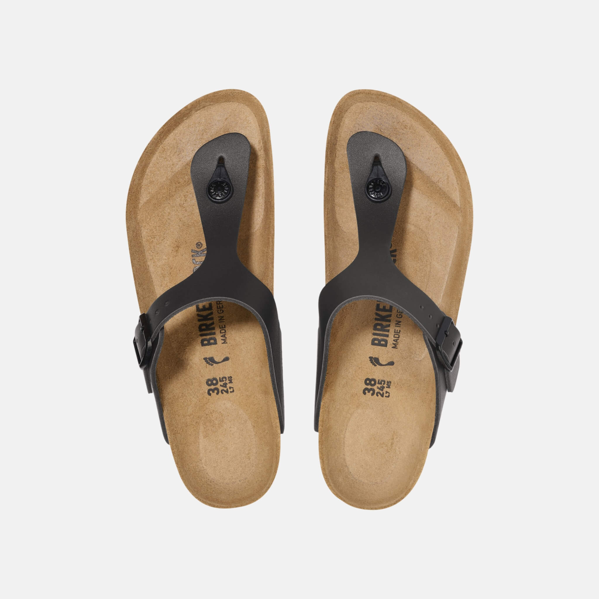 Černé Regular Žabky Gizeh Natural Leather