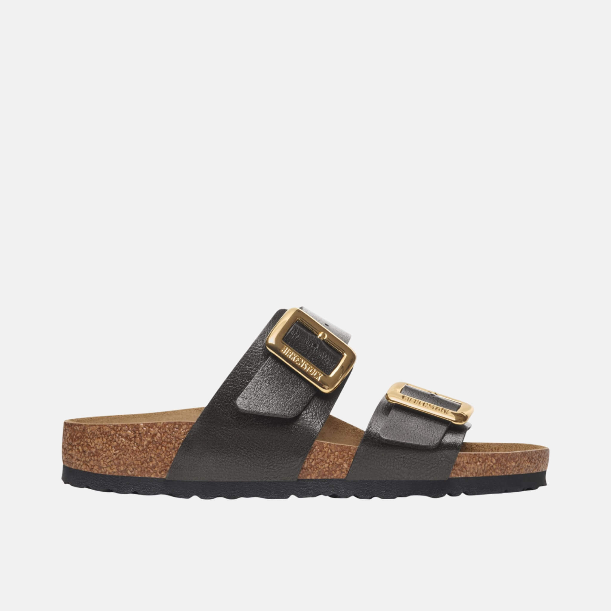 Černé Regular Pantofle Sydney Cushion Buckle Birko-Flor