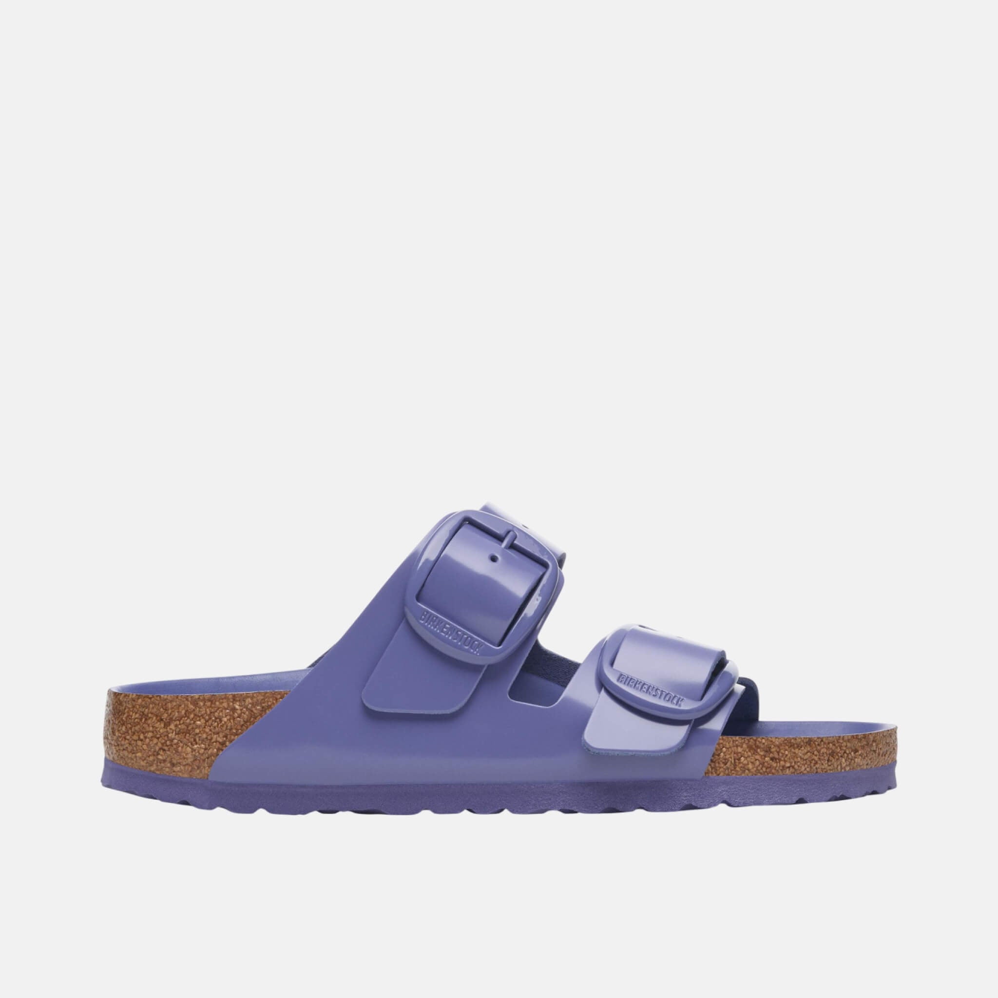 Fialové Regular Pantofle Arizona Big Buckle Natural Leather Patent