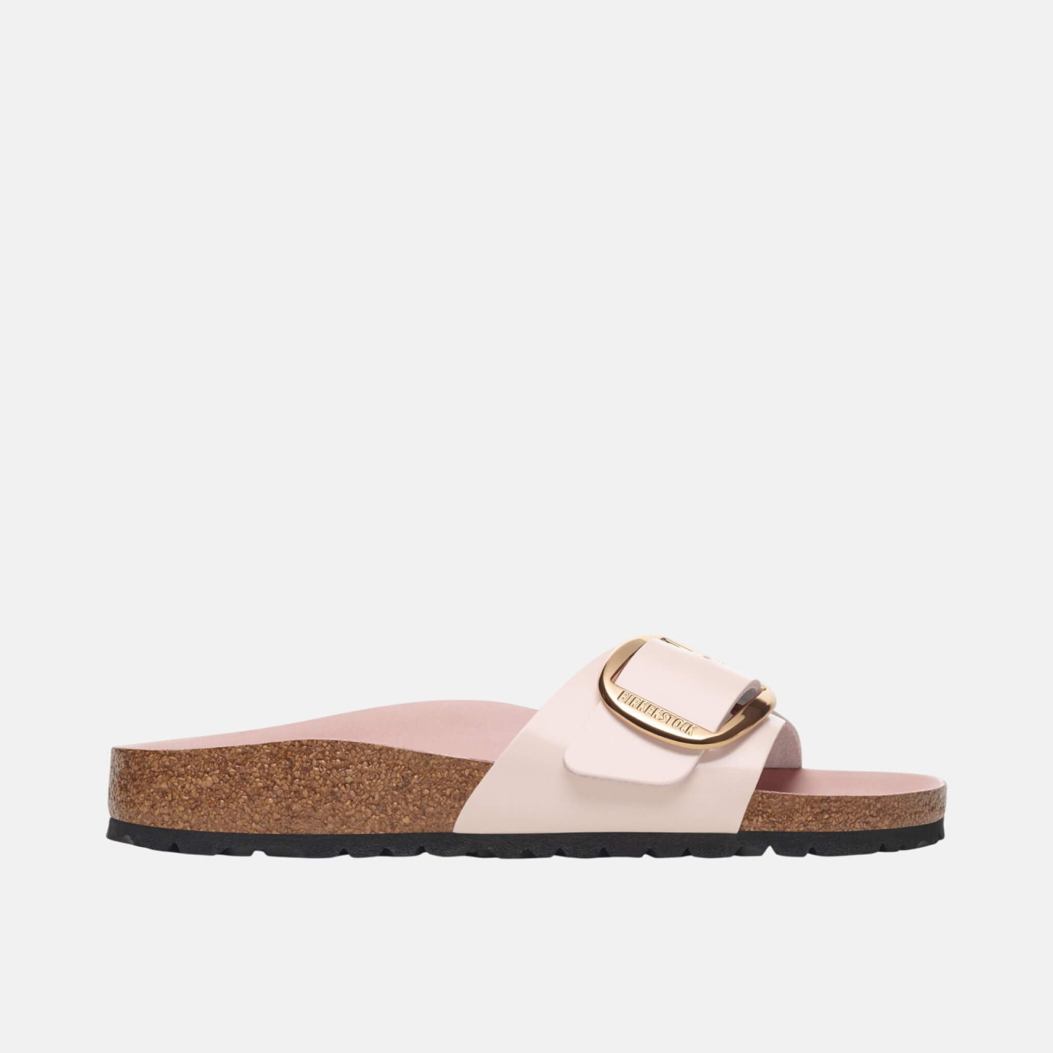 Růžové Regular Pantofle Madrid Big Buckle Natural Leather Patent