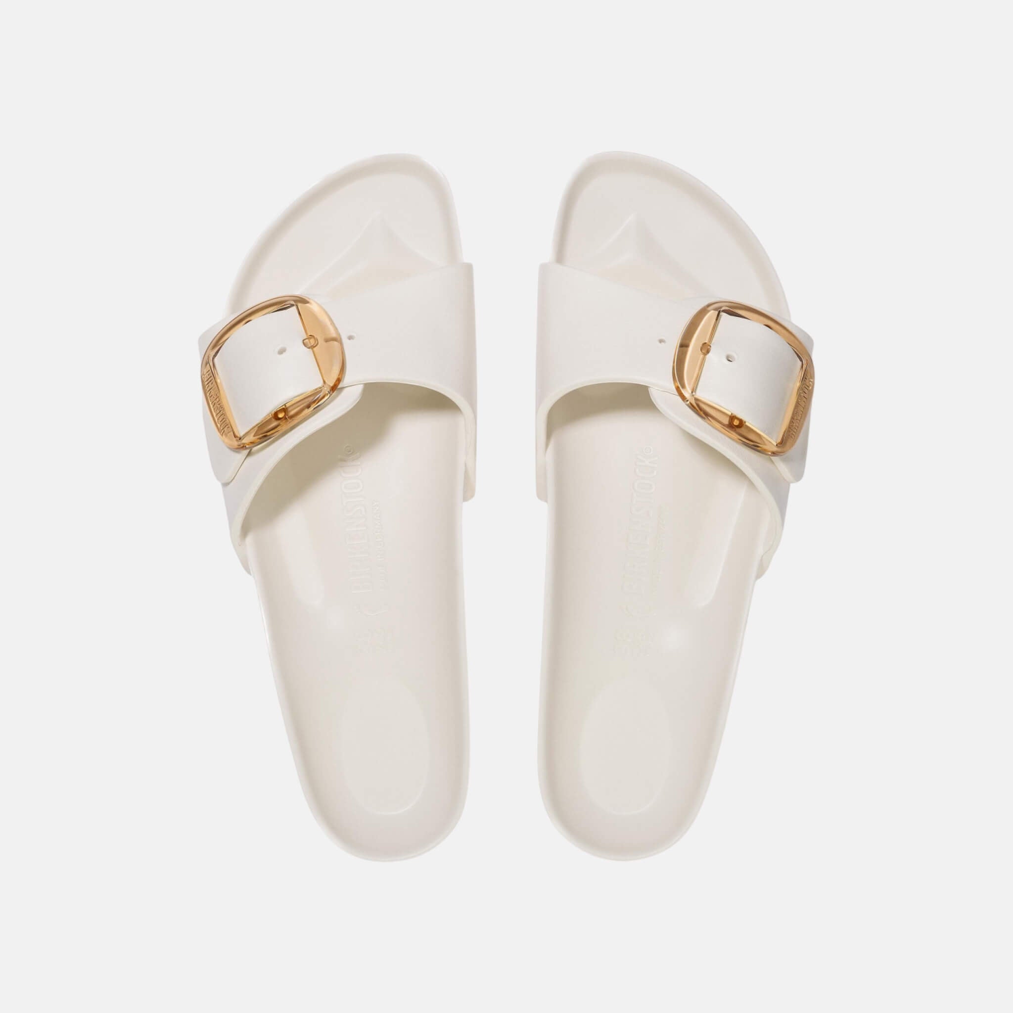 Bílé Narrow Pantofle Madrid Big Buckle EVA
