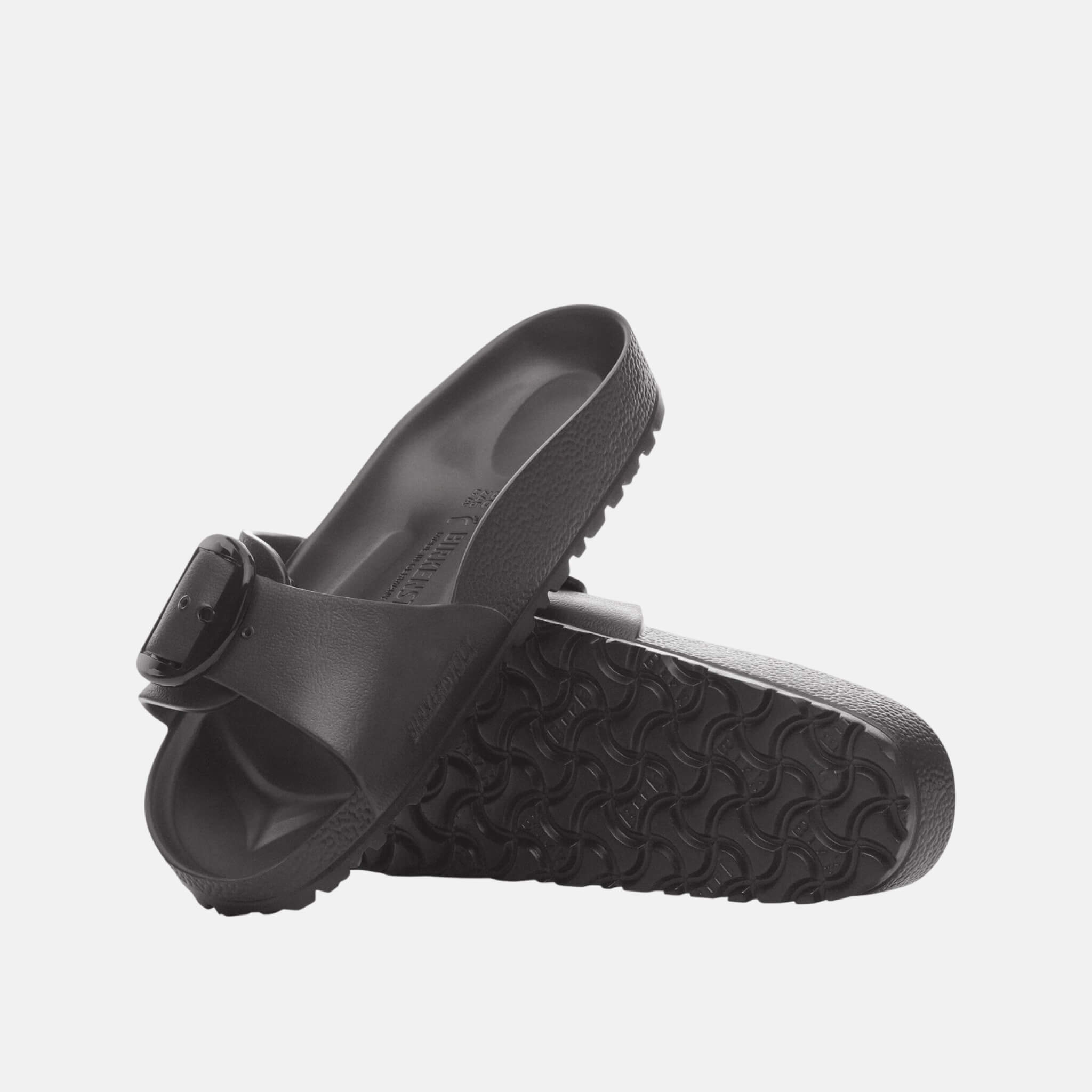Černé Narrow Pantofle Madrid Big Buckle EVA