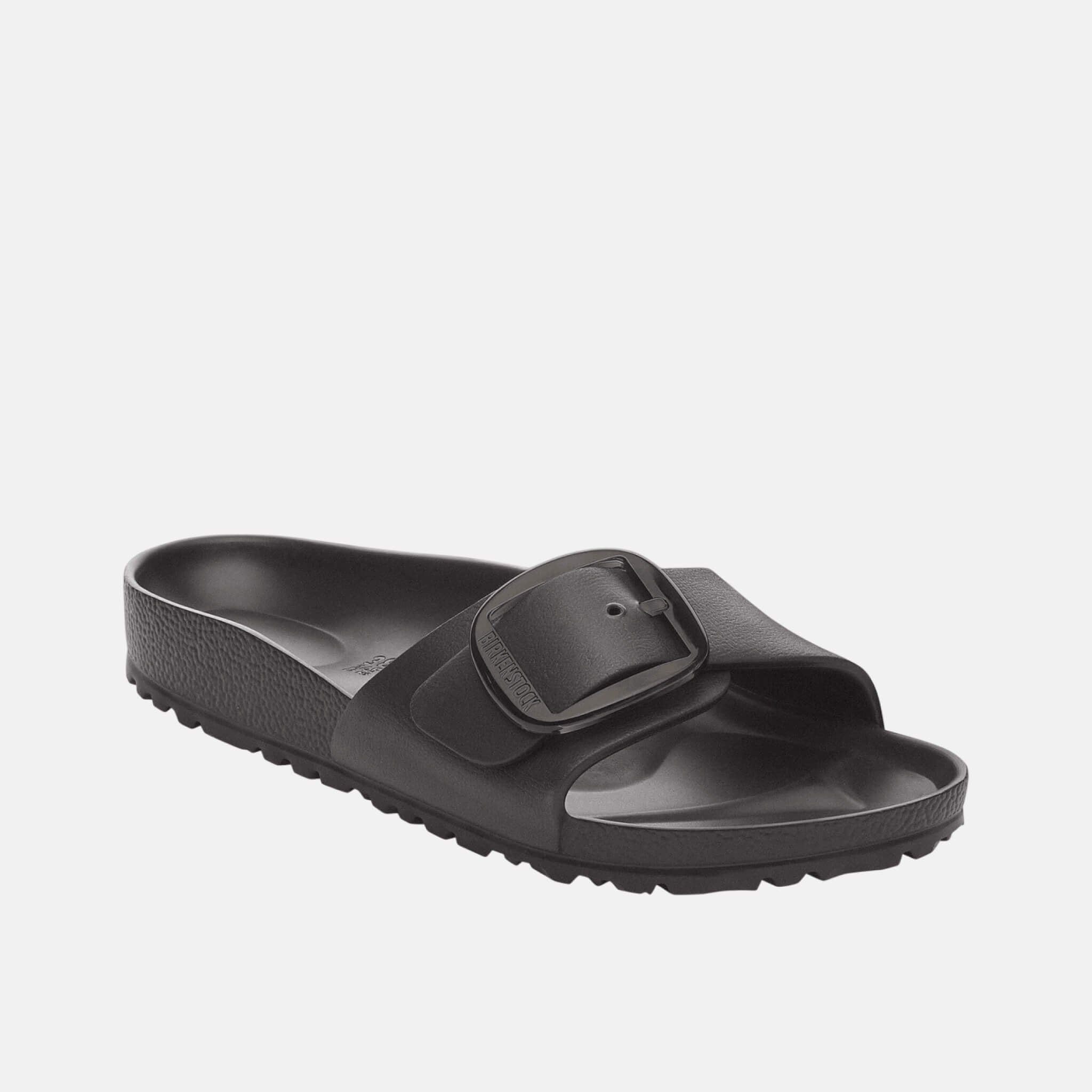 Černé Narrow Pantofle Madrid Big Buckle EVA