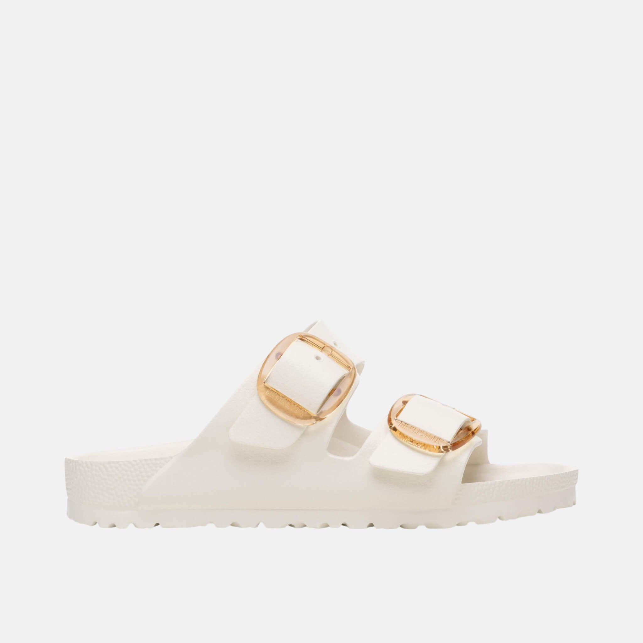 Bílé Narrow Pantofle Arizona Big Buckle EVA