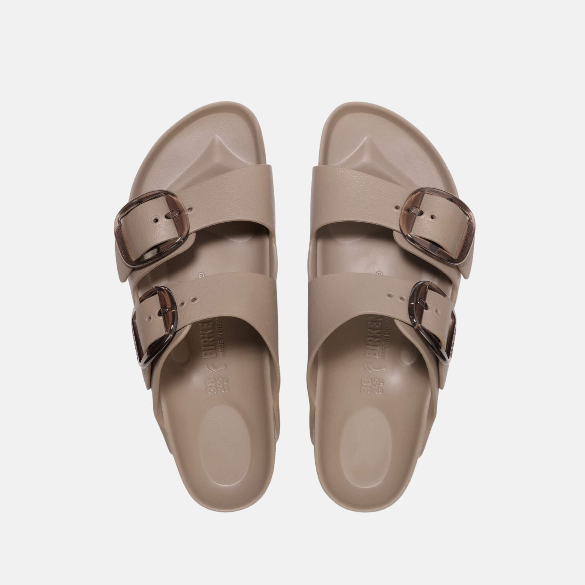 Béžové narrow pantofle Arizona Big Buckle EVA