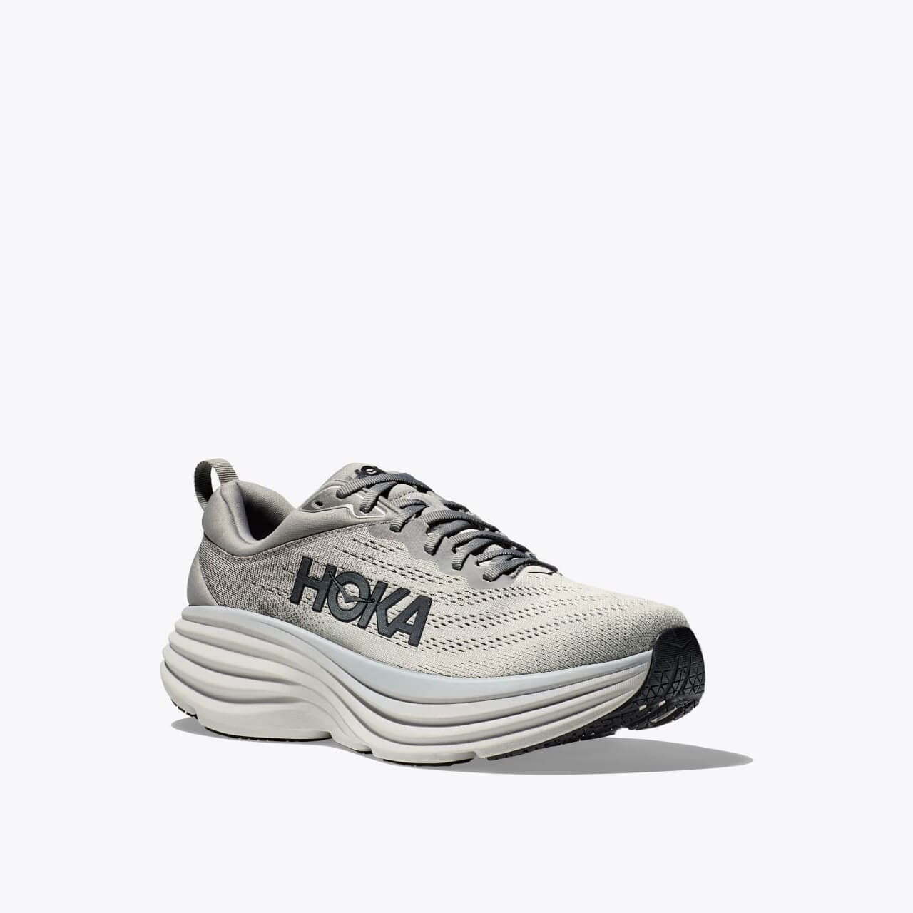 Pánské šedé běžecké tenisky Hoka Bondi 8