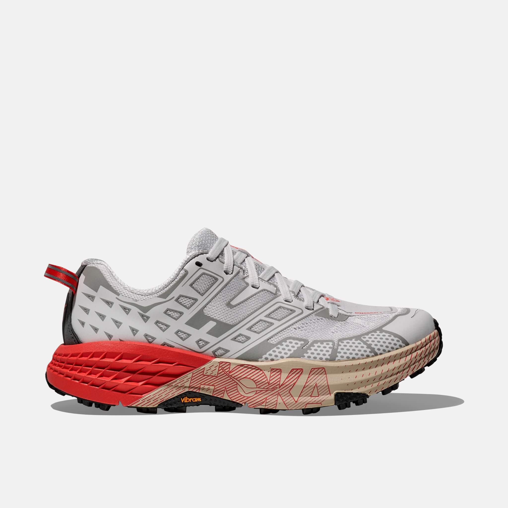 Unisex šedo-červené tenisky Hoka Speedgoat 2