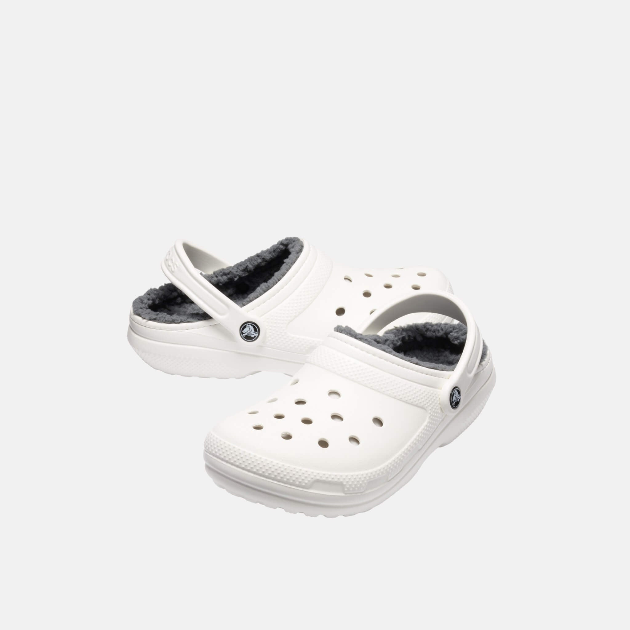 Classic Lined Clog White/Grey