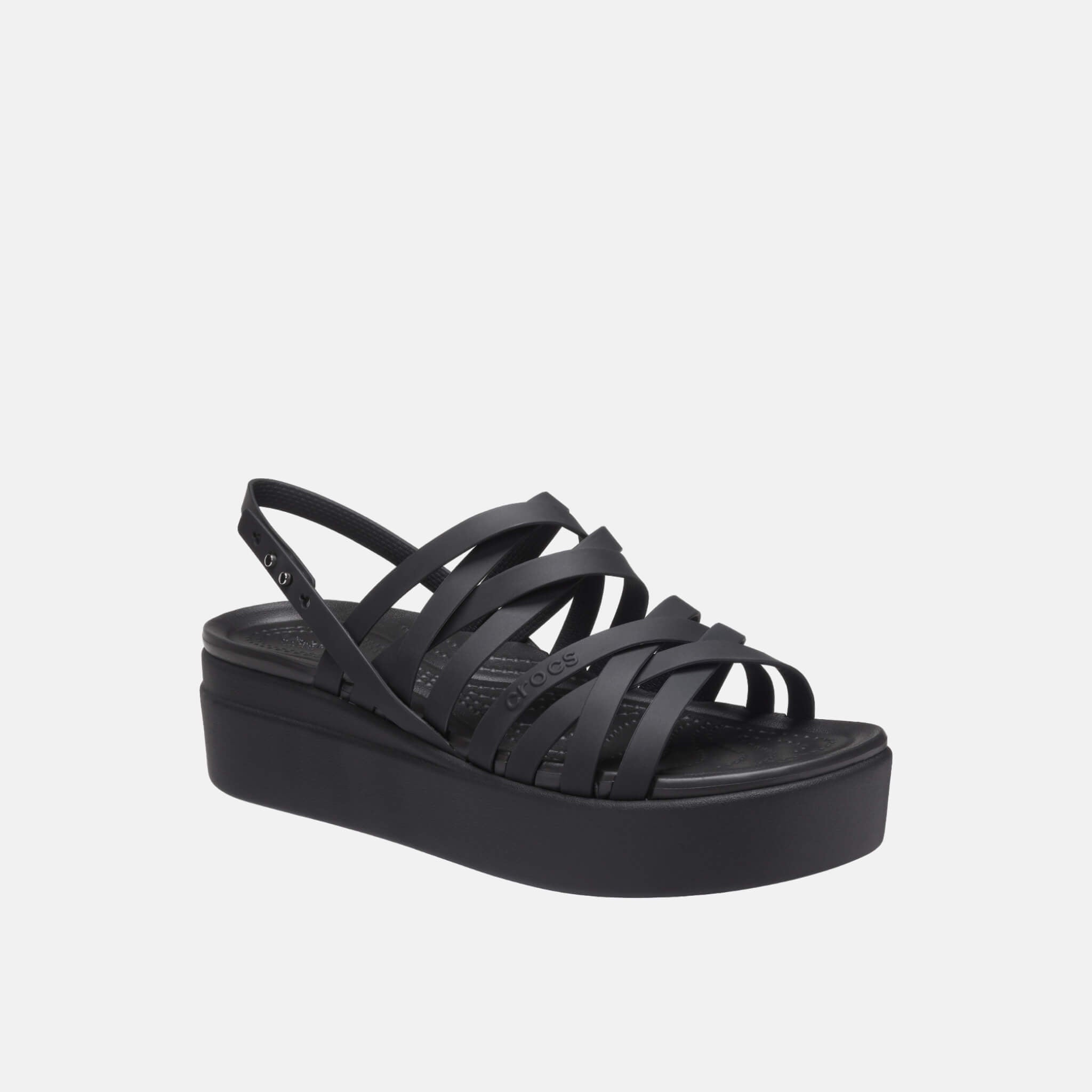 Crocs Brooklyn Strappy LowWdgW Blk