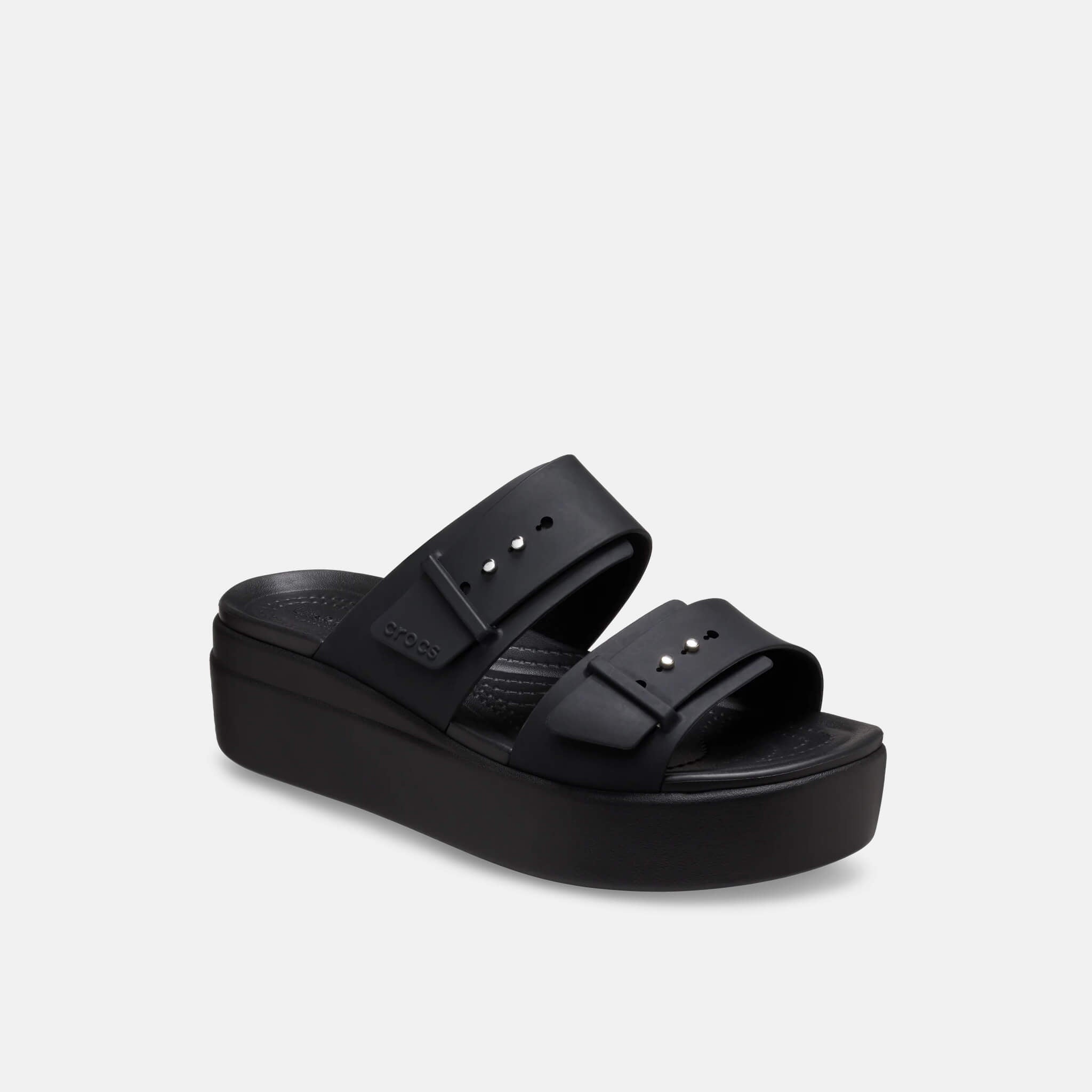 Brooklyn Buckle Low Wedge Black