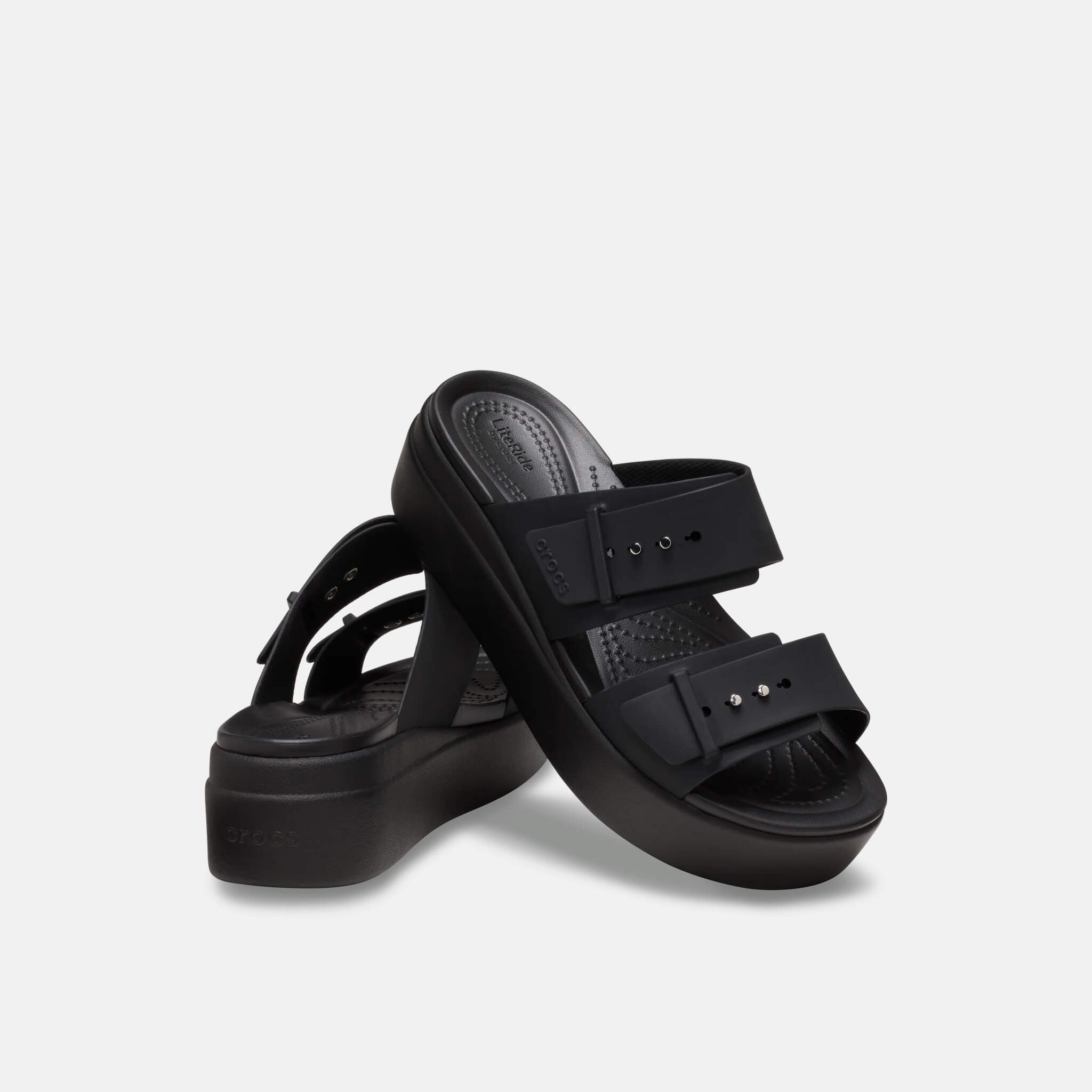 Brooklyn Buckle Low Wedge Black