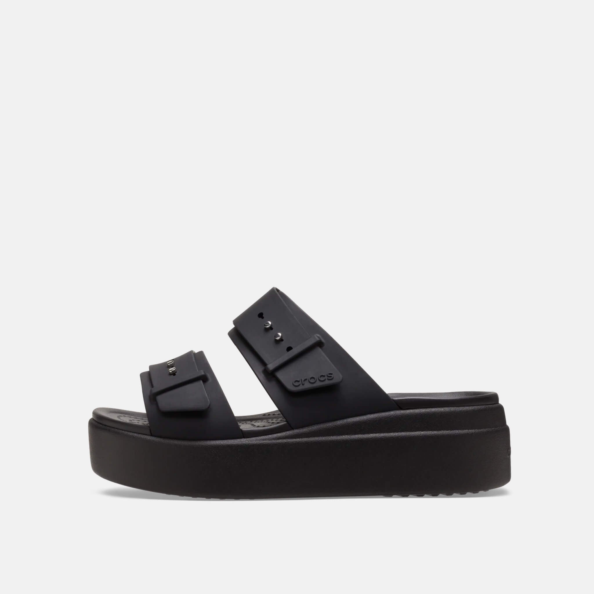 Brooklyn Buckle Low Wedge Black