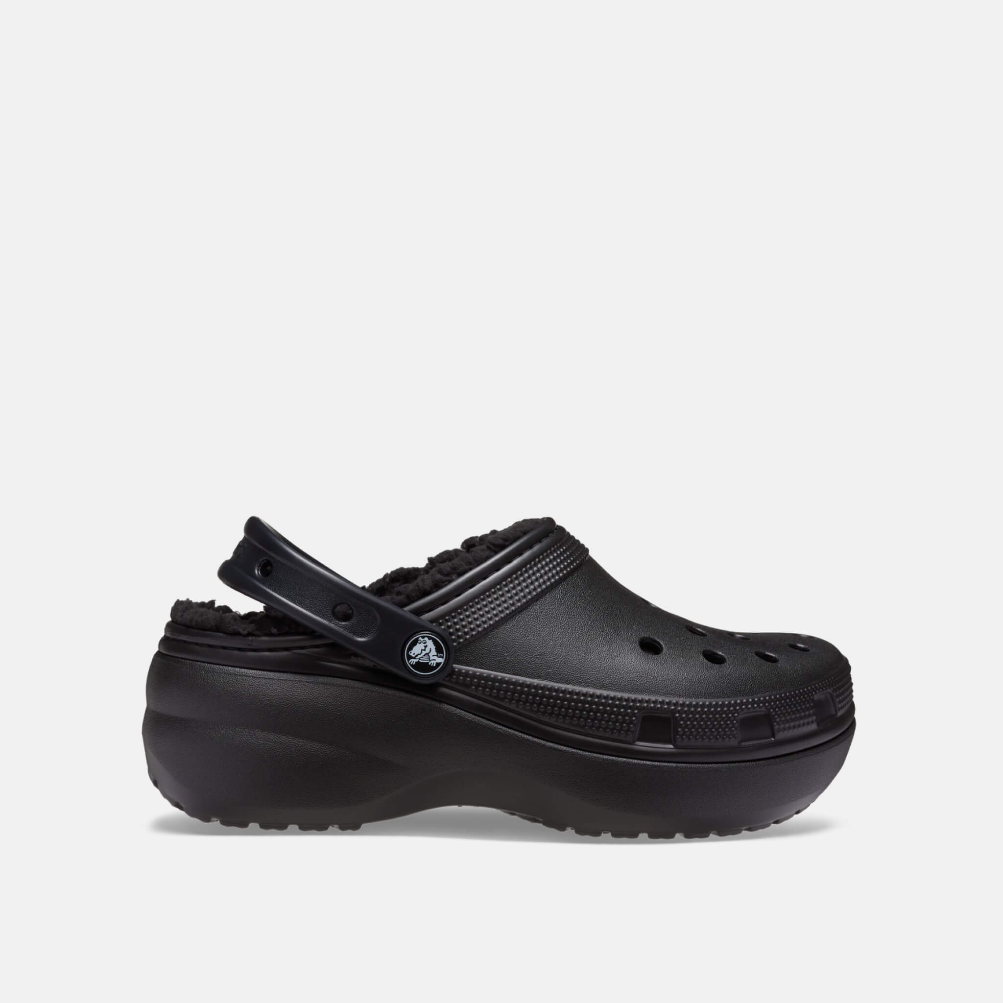 Classic Platform Lined Clog W Black