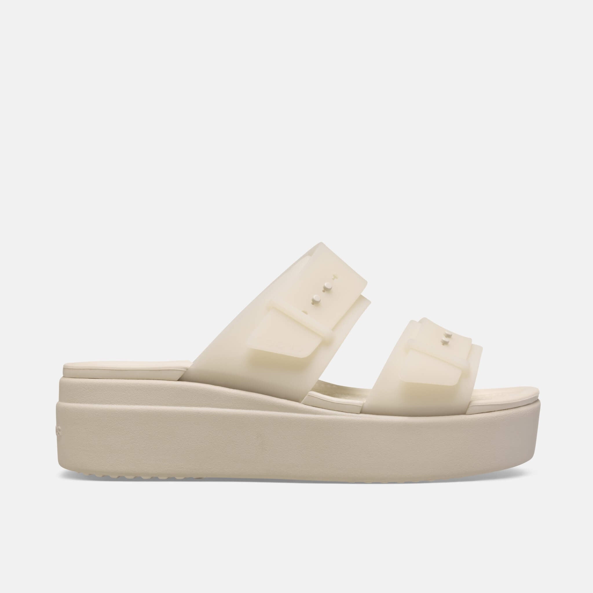 Brooklyn Buckle Frosted Low Wedge Sandstone