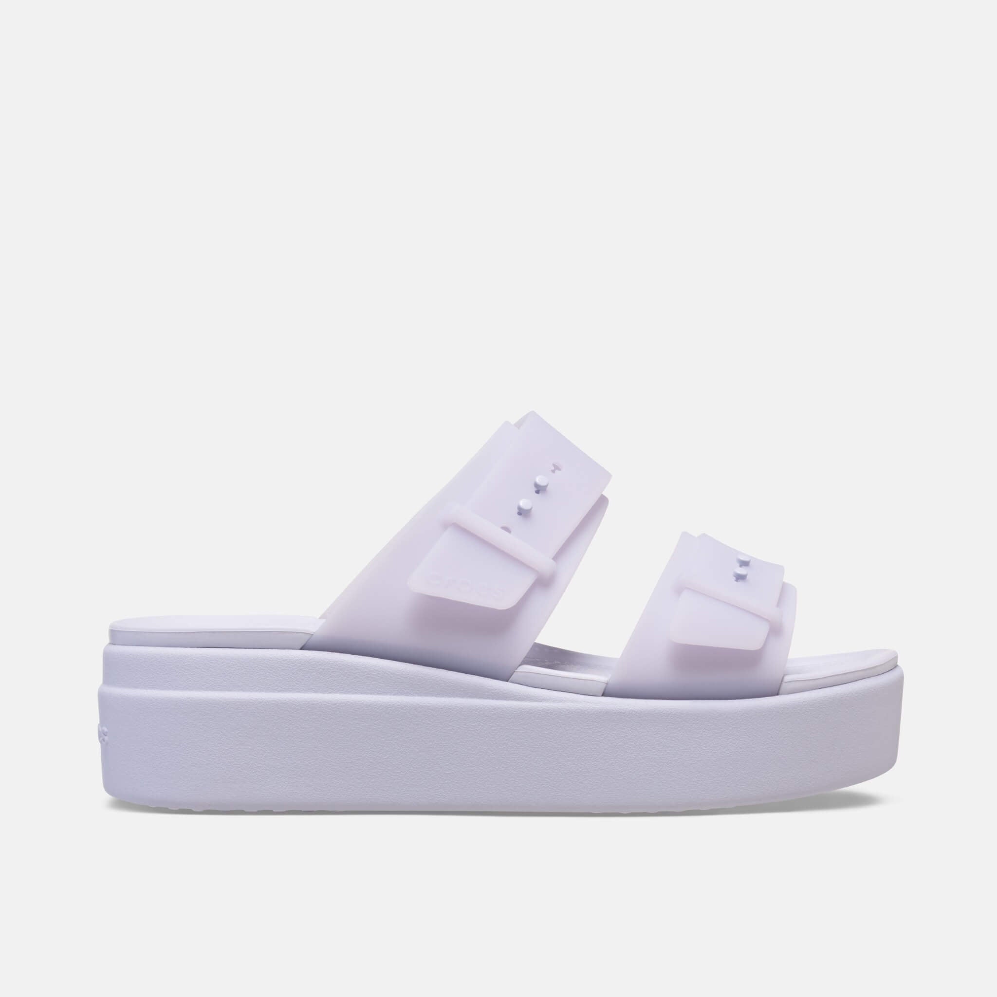 Brooklyn Buckle Frosted Low Wedge Purple Moon