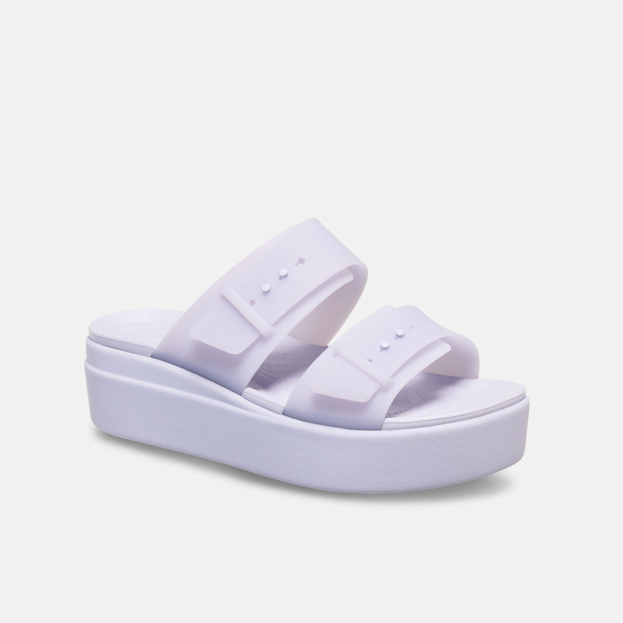 Brooklyn Buckle Frosted Low Wedge Purple Moon