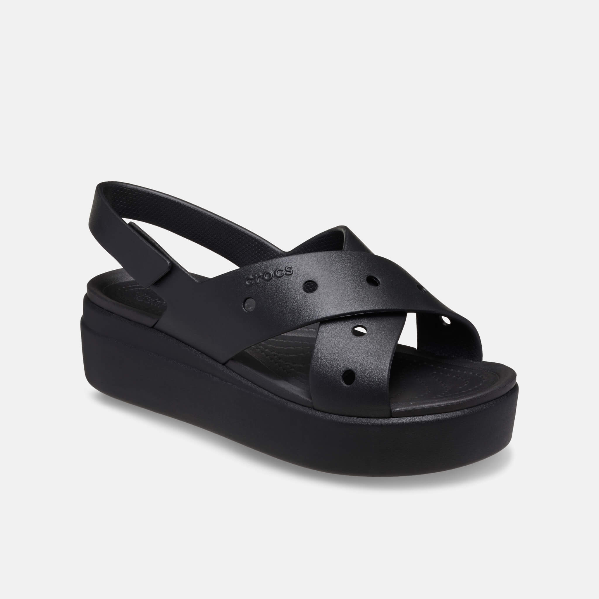 Brooklyn 4U Cross Strap Sandal Black