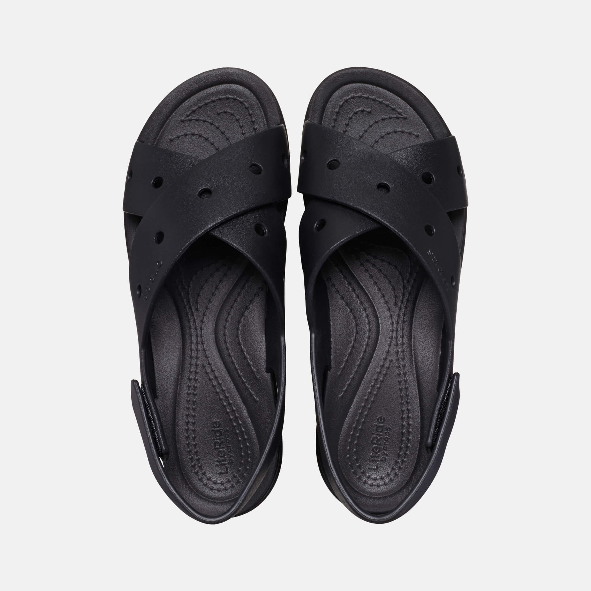 Brooklyn 4U Cross Strap Sandal Black