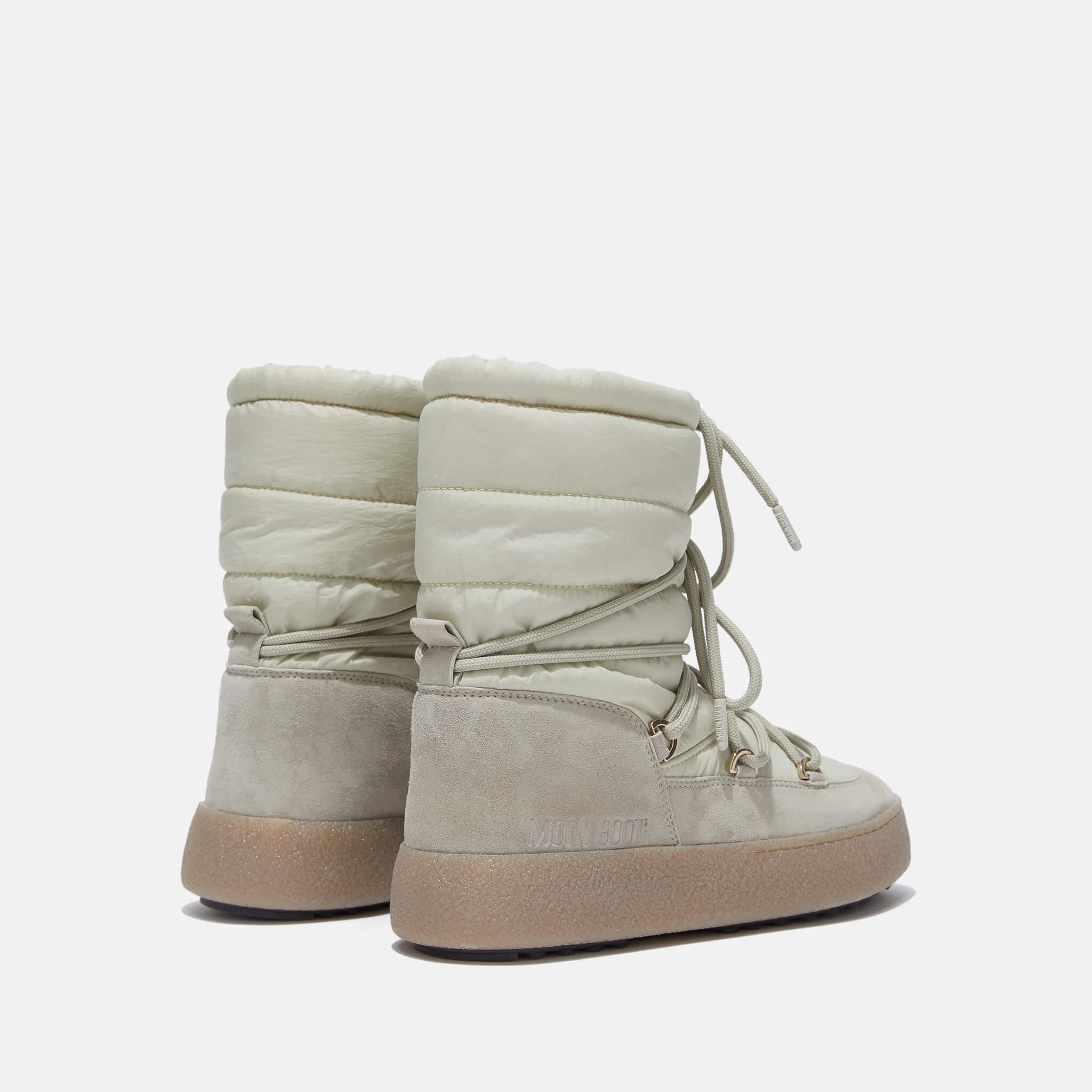 Dámské krémové sněhule Moon Boot Ltrack Suede Nylon