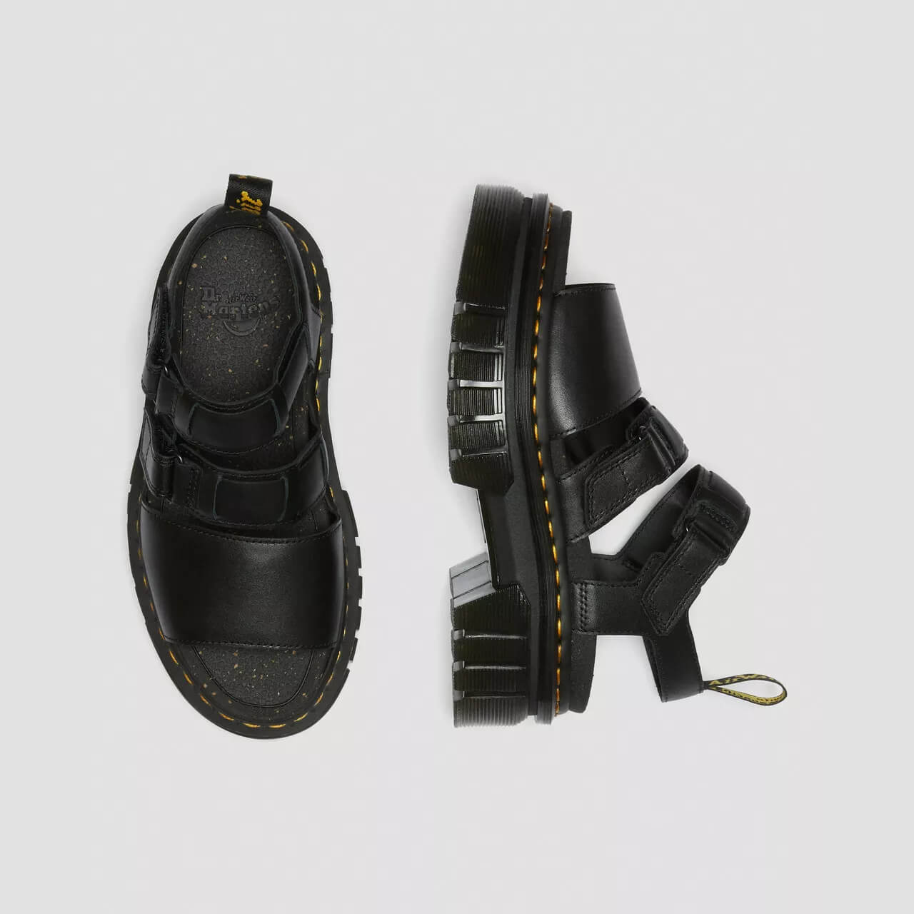 Dámské černé sandály Dr. Martens Ricki 3-Strap