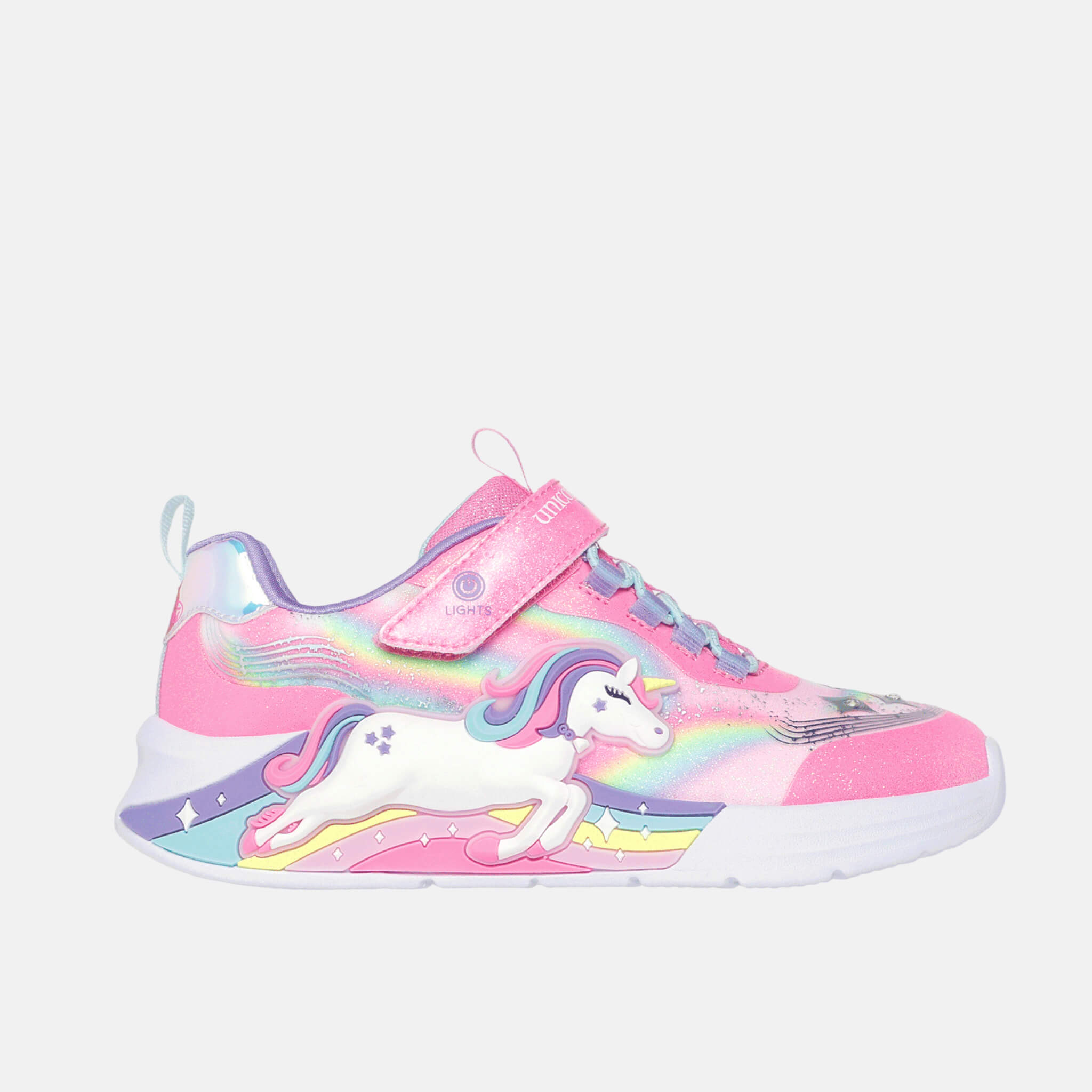 Dětské růžové tenisky Skechers S-Lights: Unicorn Chaser
