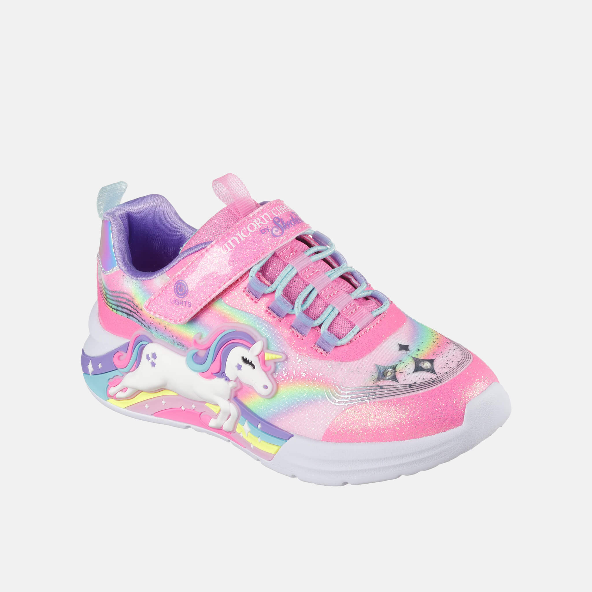 Dětské růžové tenisky Skechers S-Lights: Unicorn Chaser