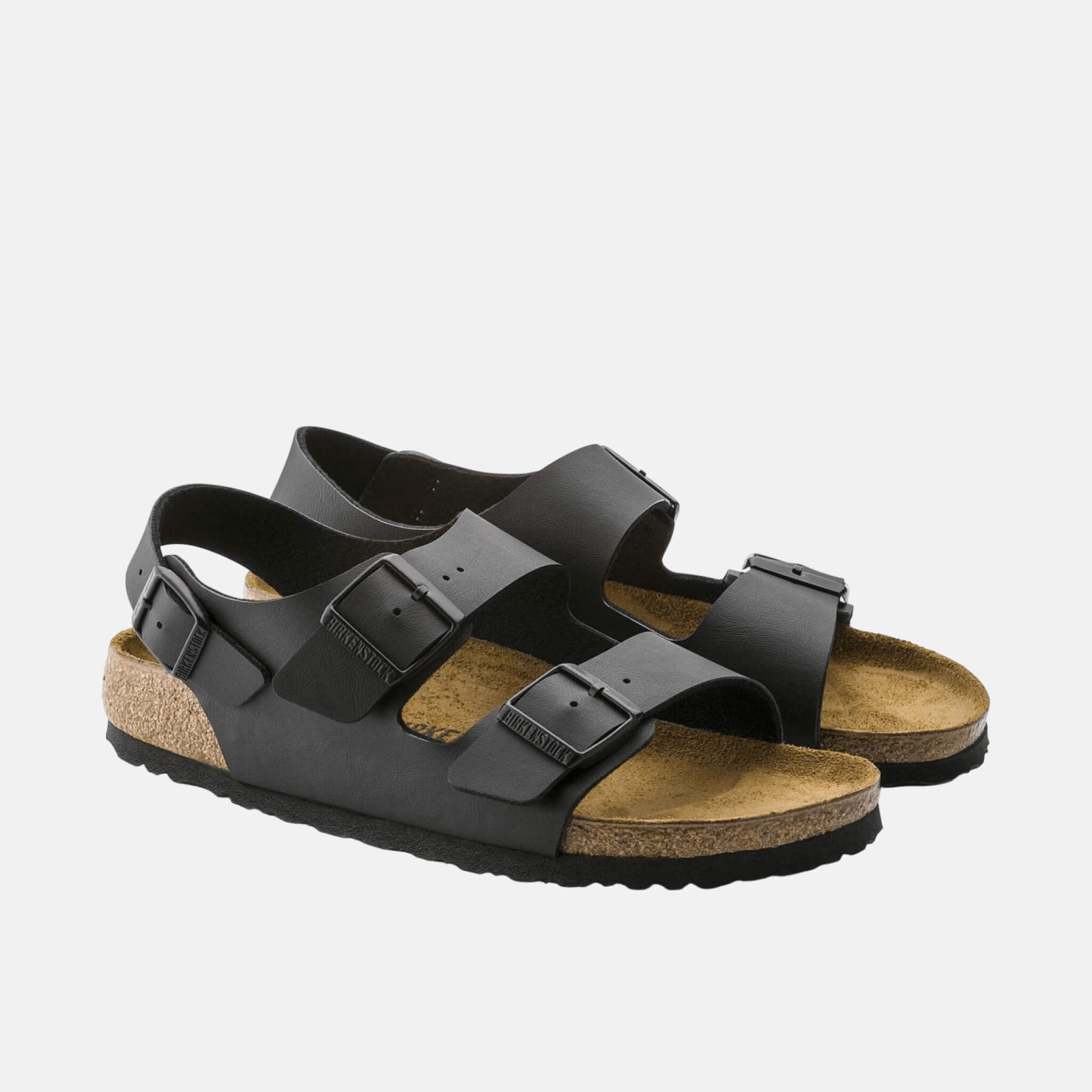 Černé Regular Sandály Milano Natural Leather