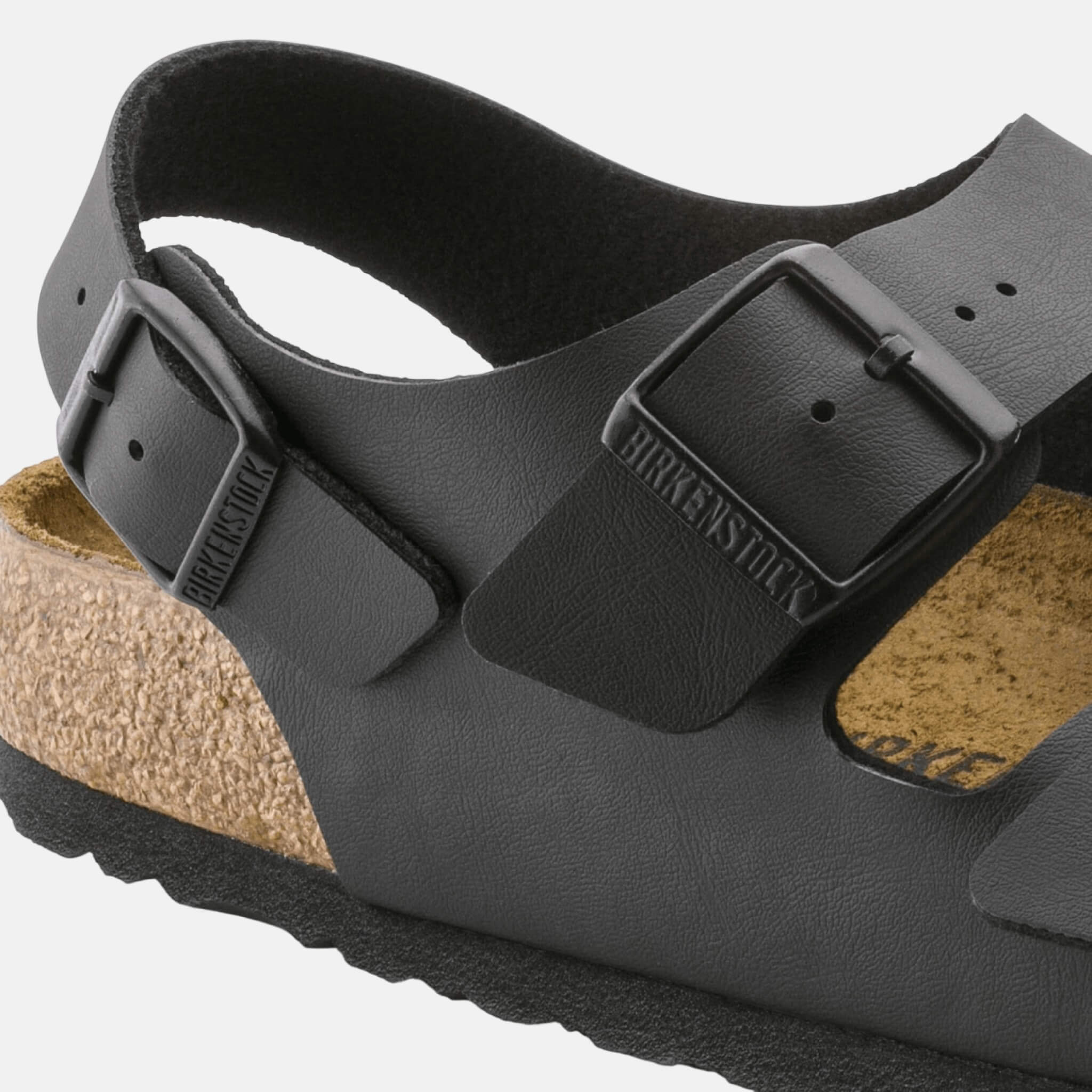 Černé Regular Sandály Milano Natural Leather