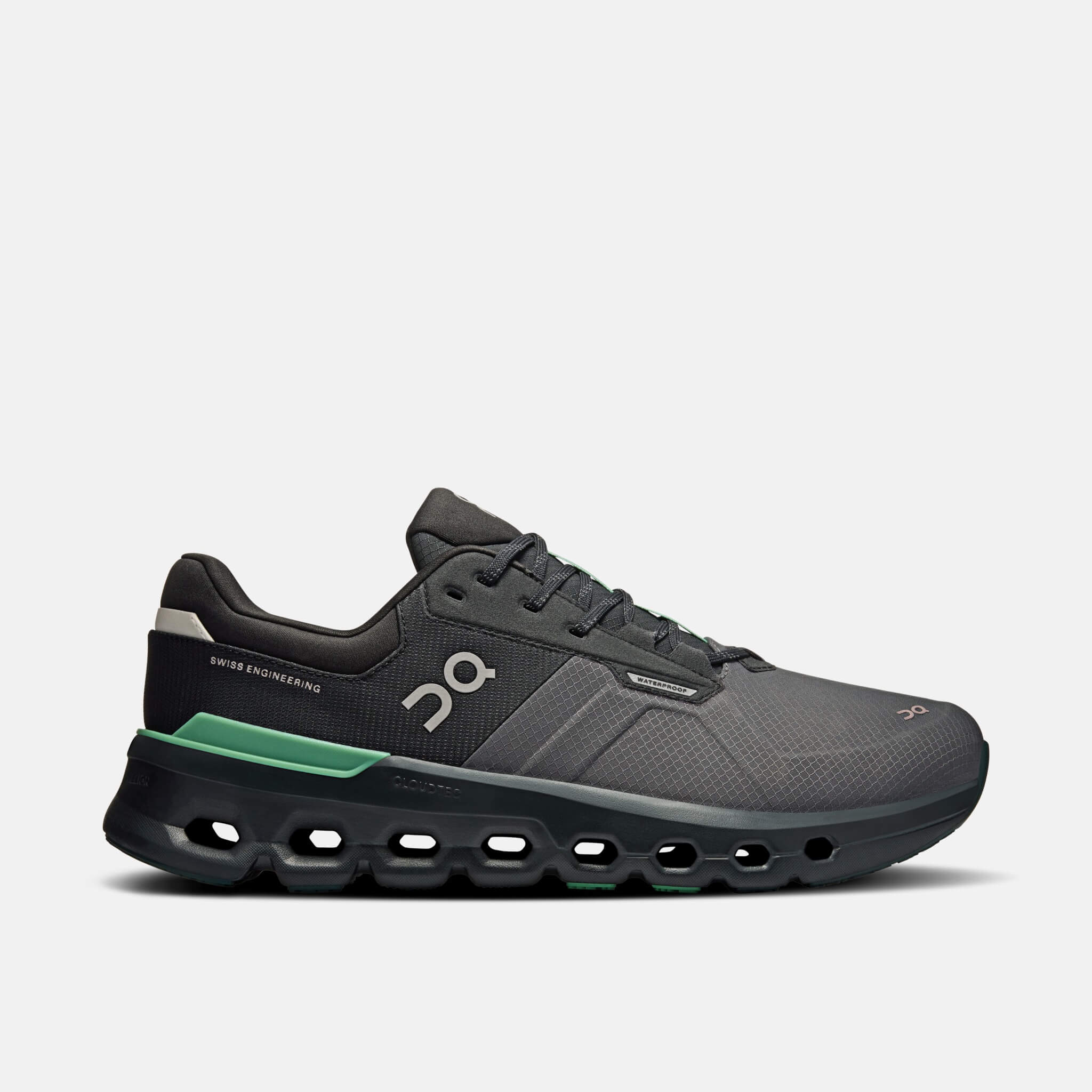 Pánské černo-zelené běžecké tenisky On Cloudrunner 2 Waterproof