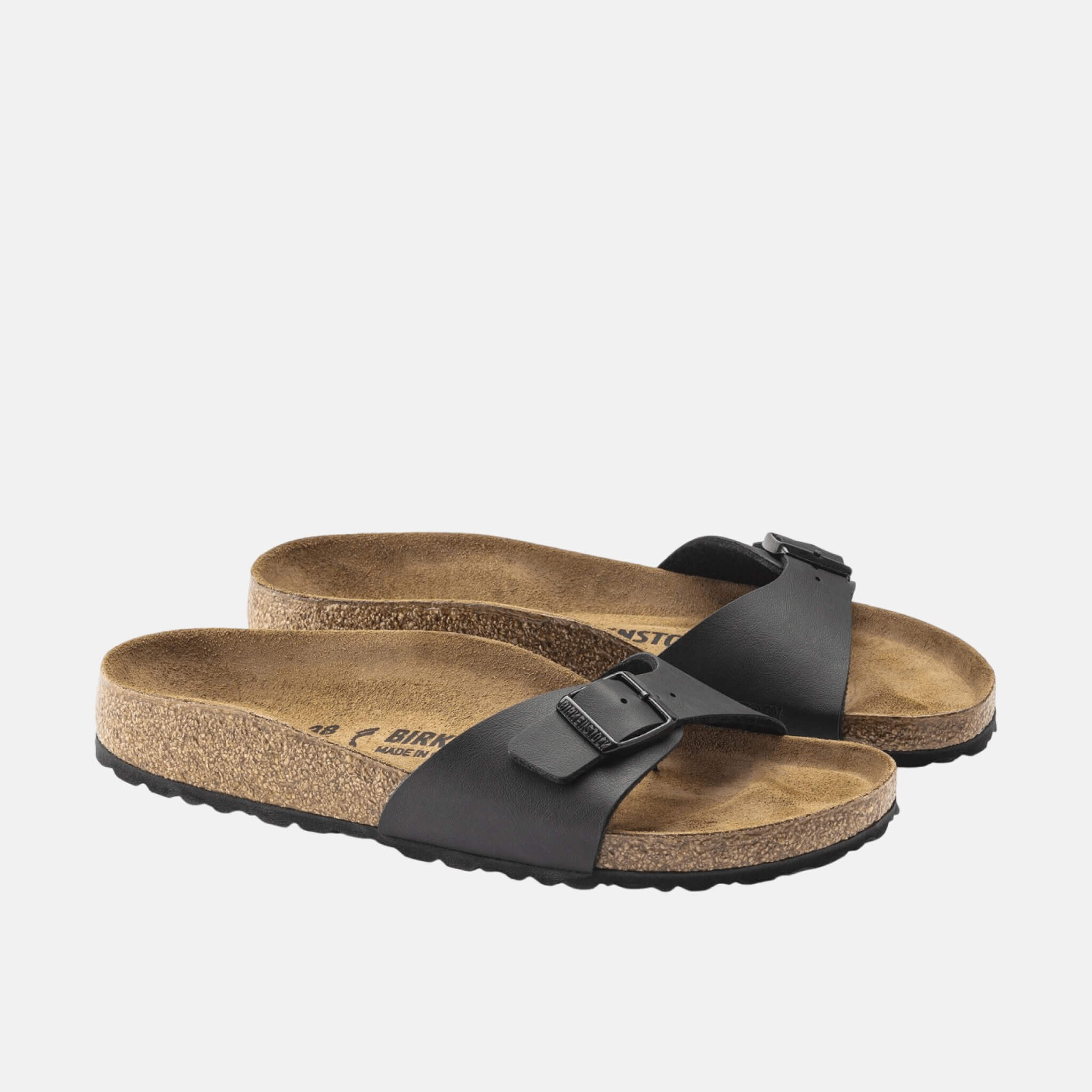 Černé pantofle Birkenstock Madrid Birko-Flor