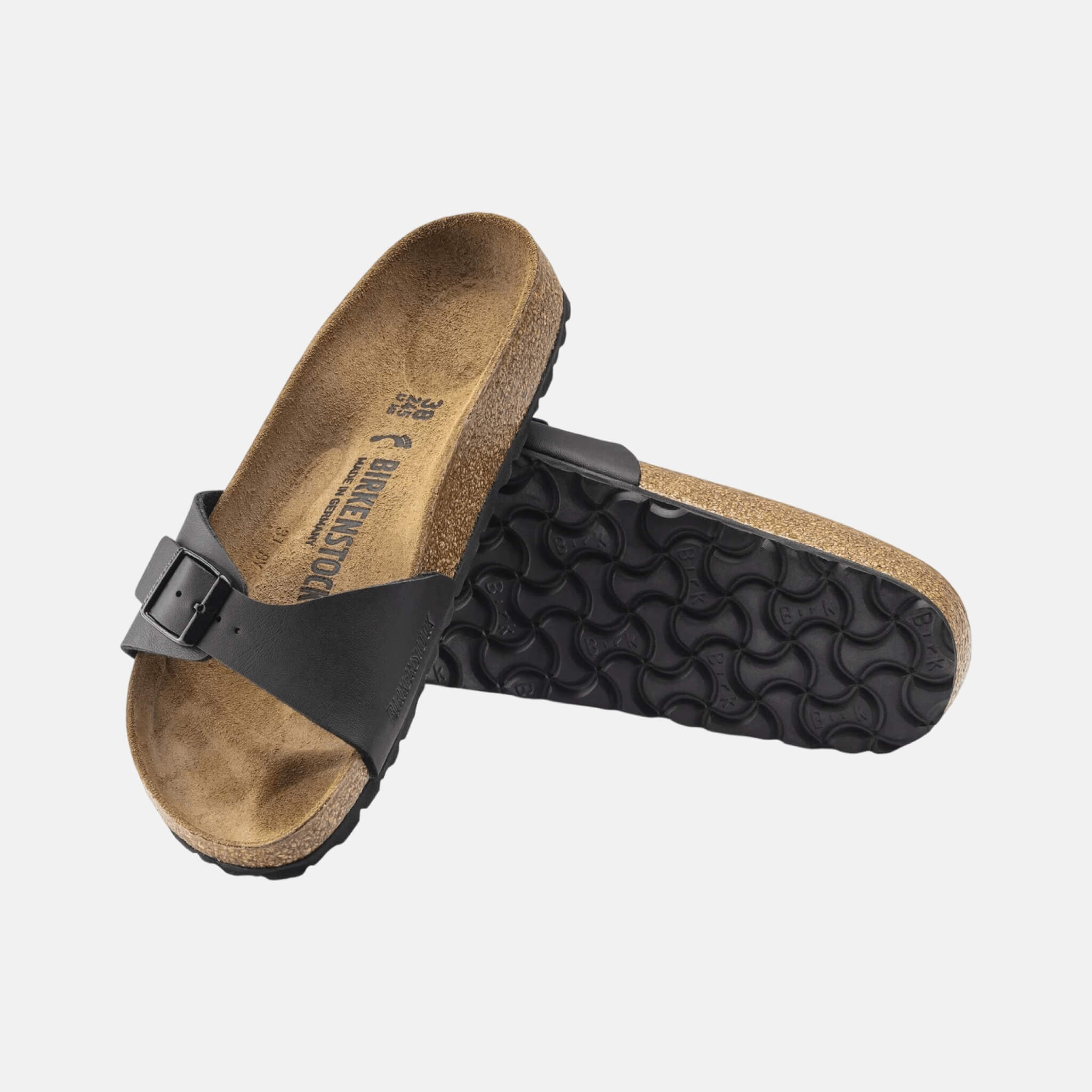Černé pantofle Birkenstock Madrid Birko-Flor