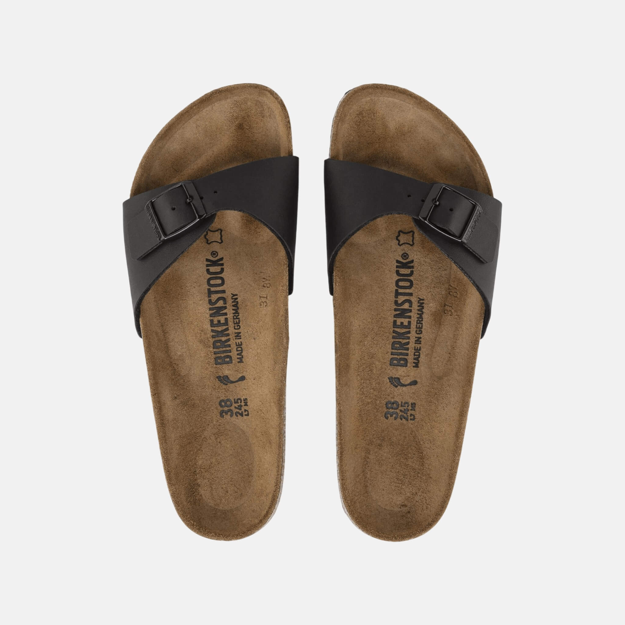 Černé pantofle Birkenstock Madrid Birko-Flor
