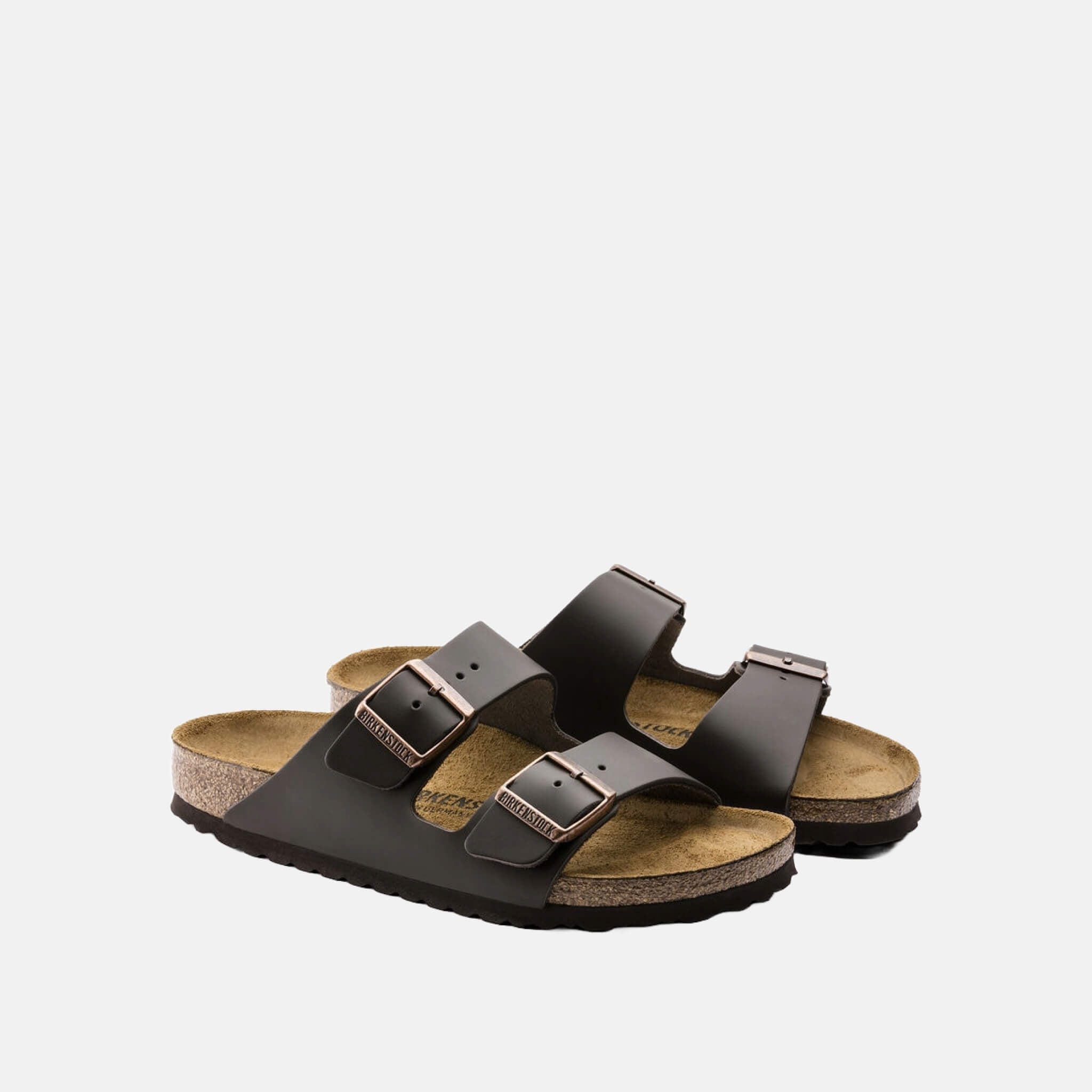 Hnědé pantofle Birkenstock Arizona Natural Leather