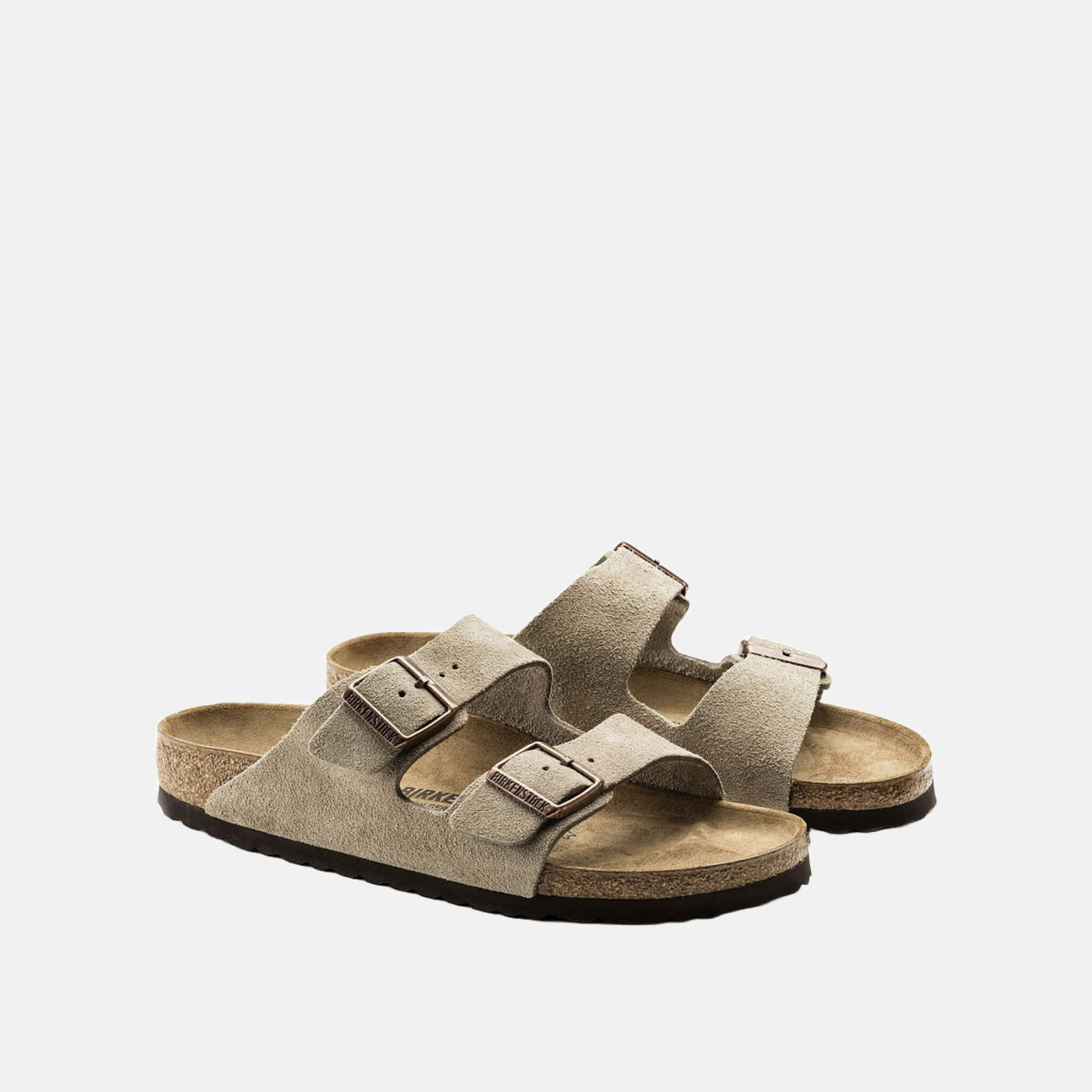 Hnědé Regular Pantofle Birkenstock Arizona Suede Leather