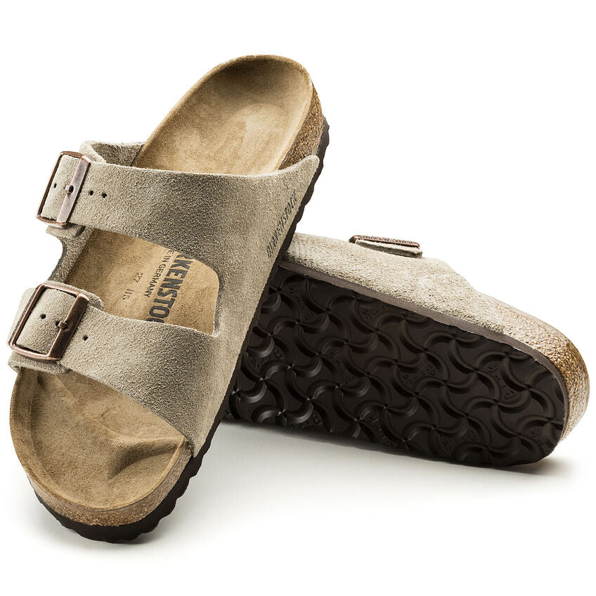 Hnědé Regular Pantofle Birkenstock Arizona Suede Leather