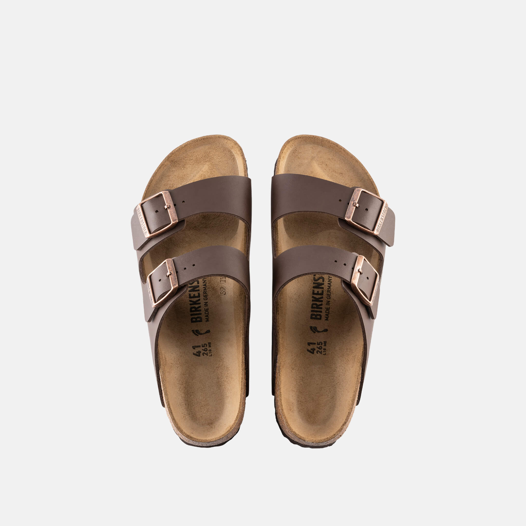 Tmavě hnědé pantofle Birkenstock Arizona Birko-Flor