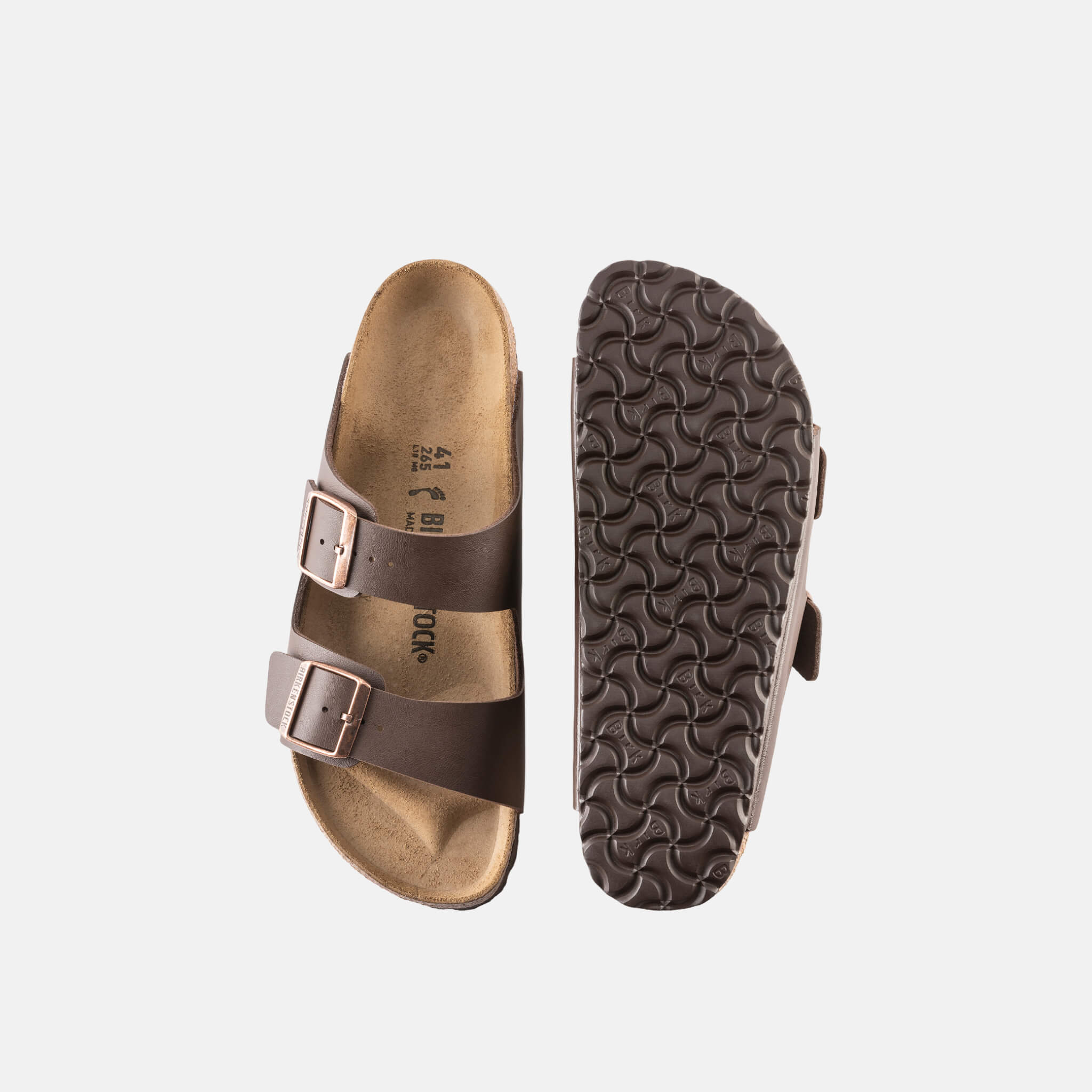 Tmavě hnědé pantofle Birkenstock Arizona Birko-Flor