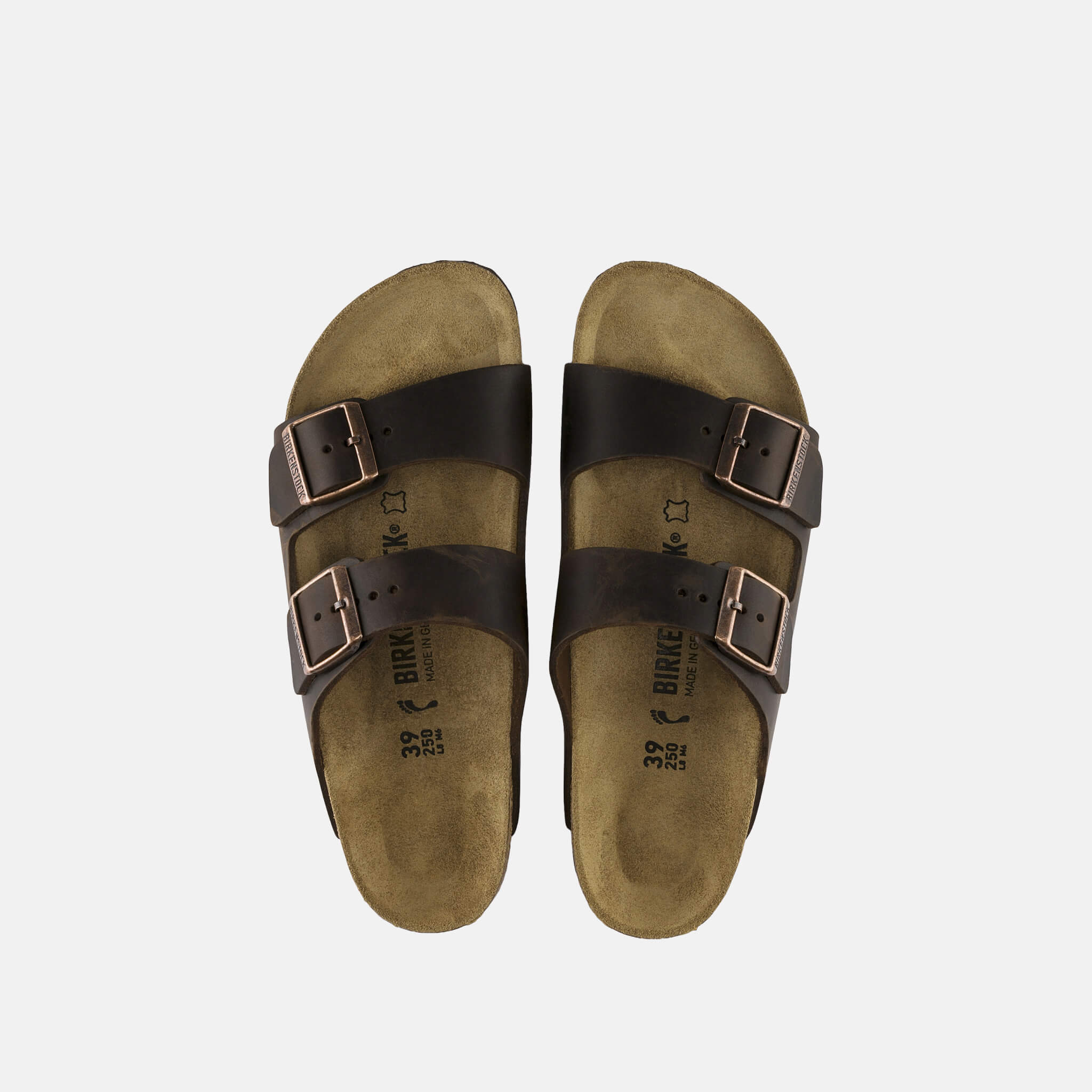 Hnědé pantofle Birkenstock Arizona Waxy Leather