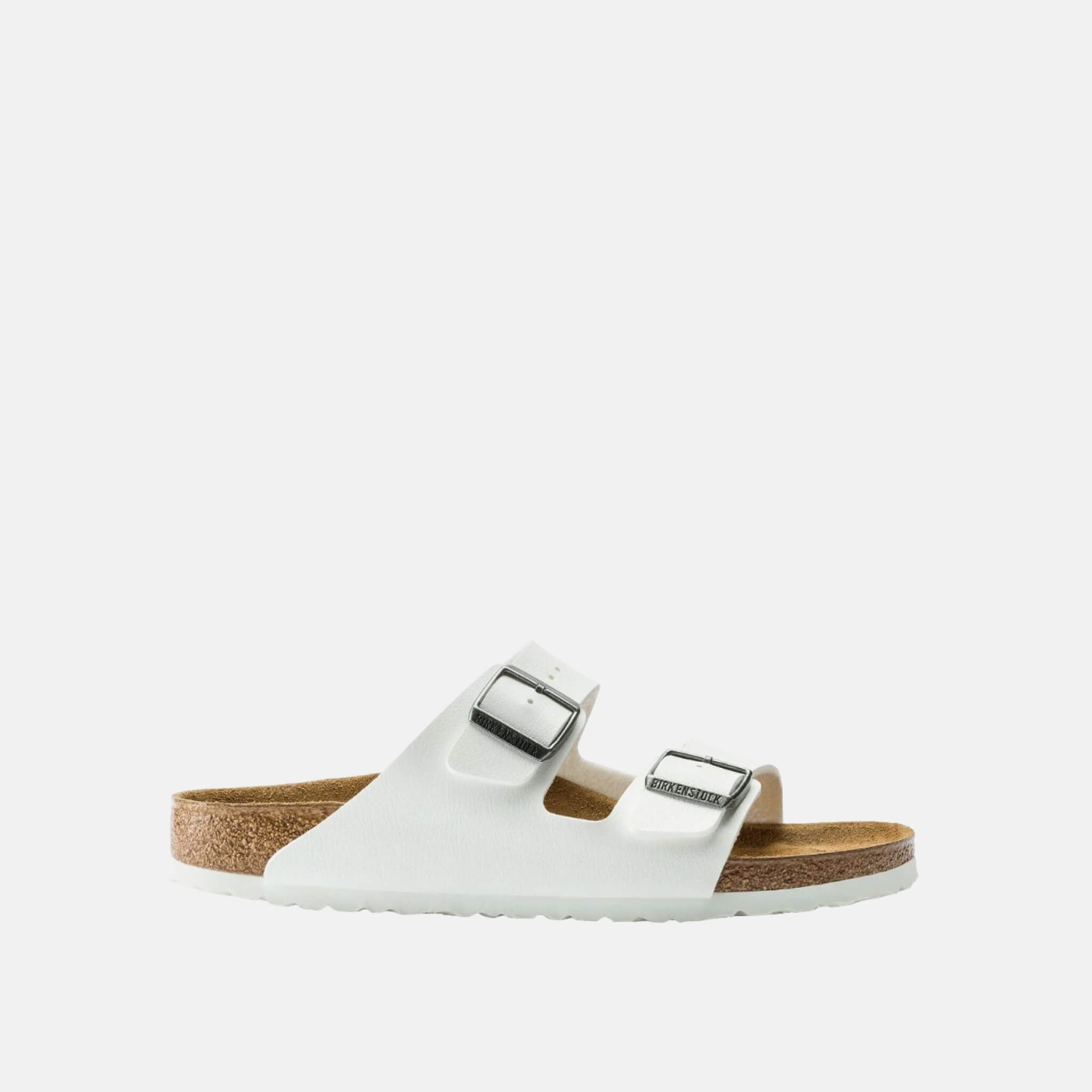Bílé Regular Pantofle Birkenstock Arizona Birko-Flor