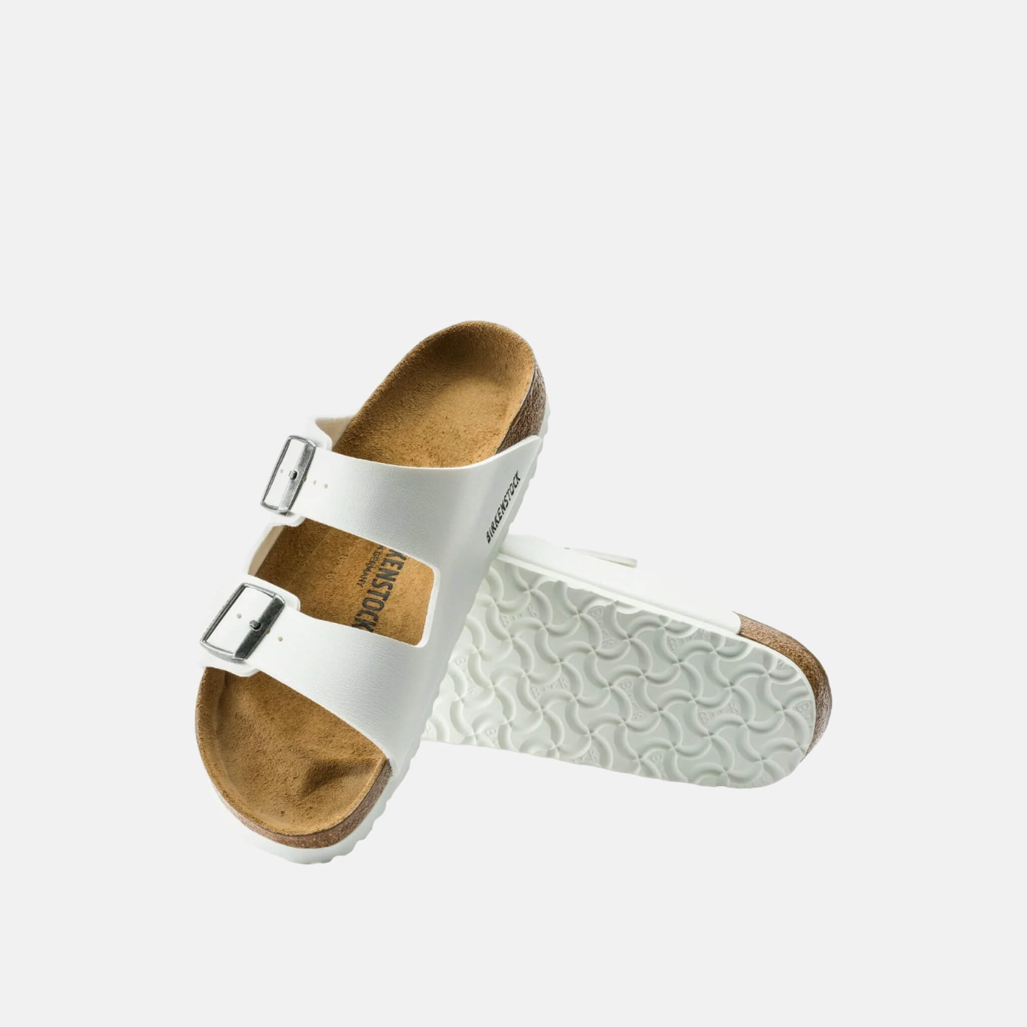 Bílé Regular Pantofle Birkenstock Arizona Birko-Flor