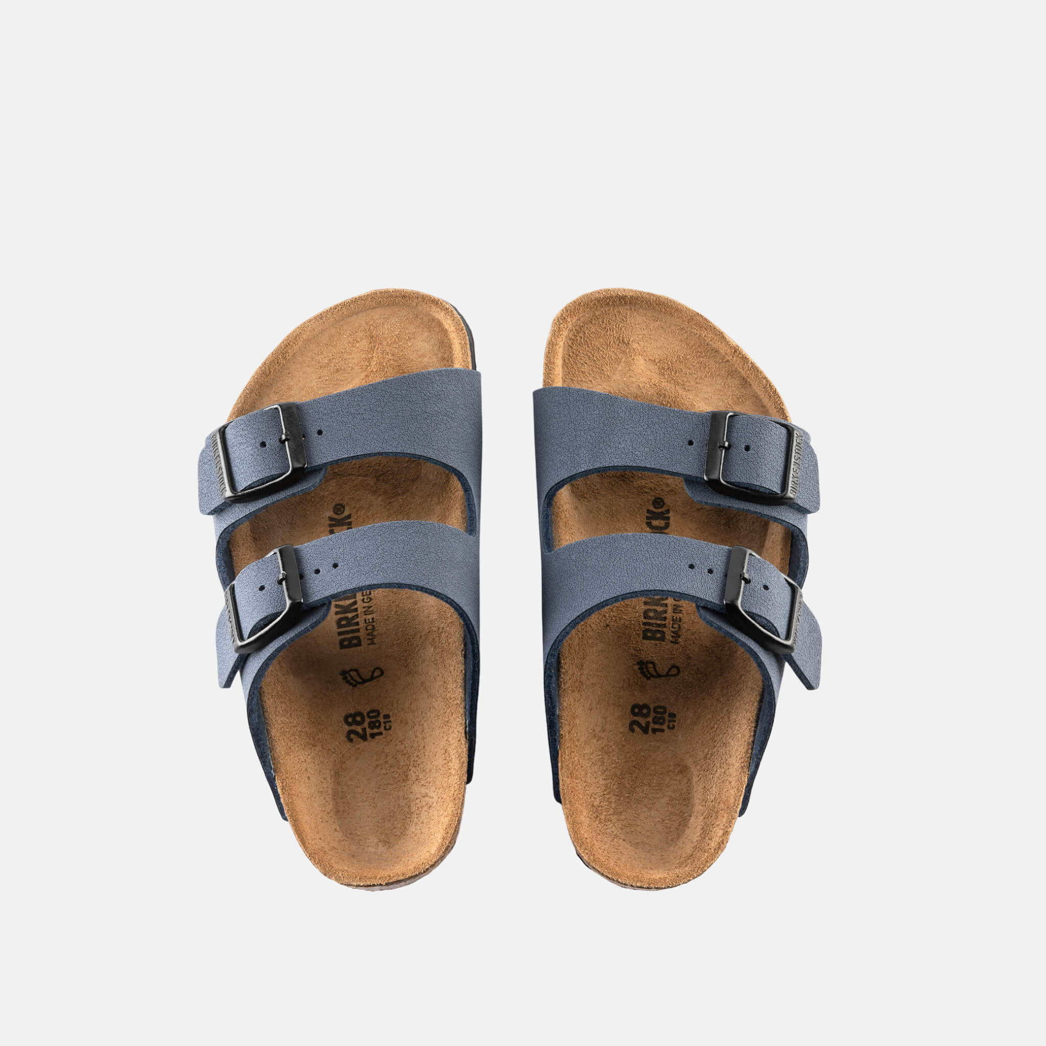 Modré pantofle Birkenstock Arizona Birko-Flor Nubuck