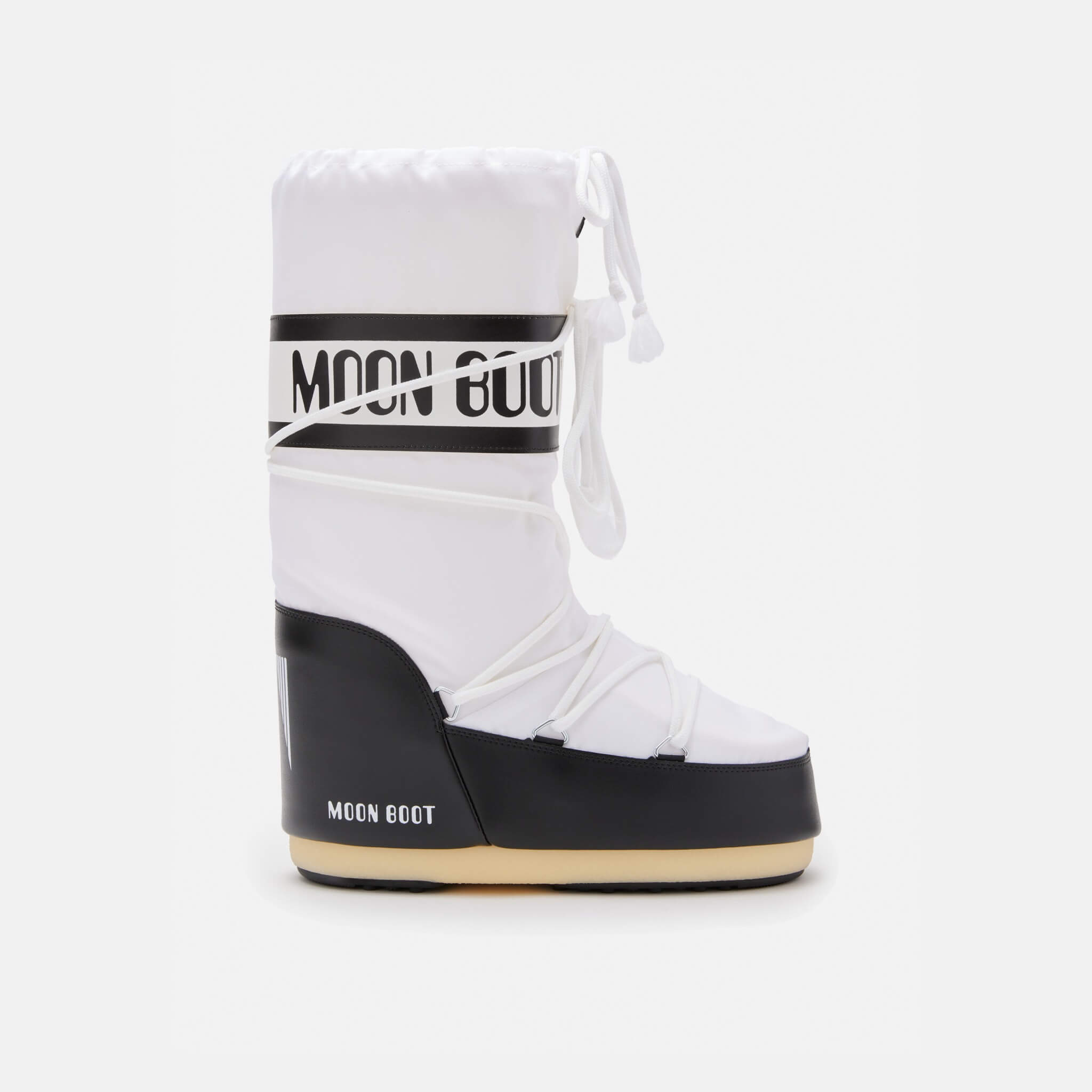 Dámské bílo-černé sněhule Moon Boot Icon Nylon
