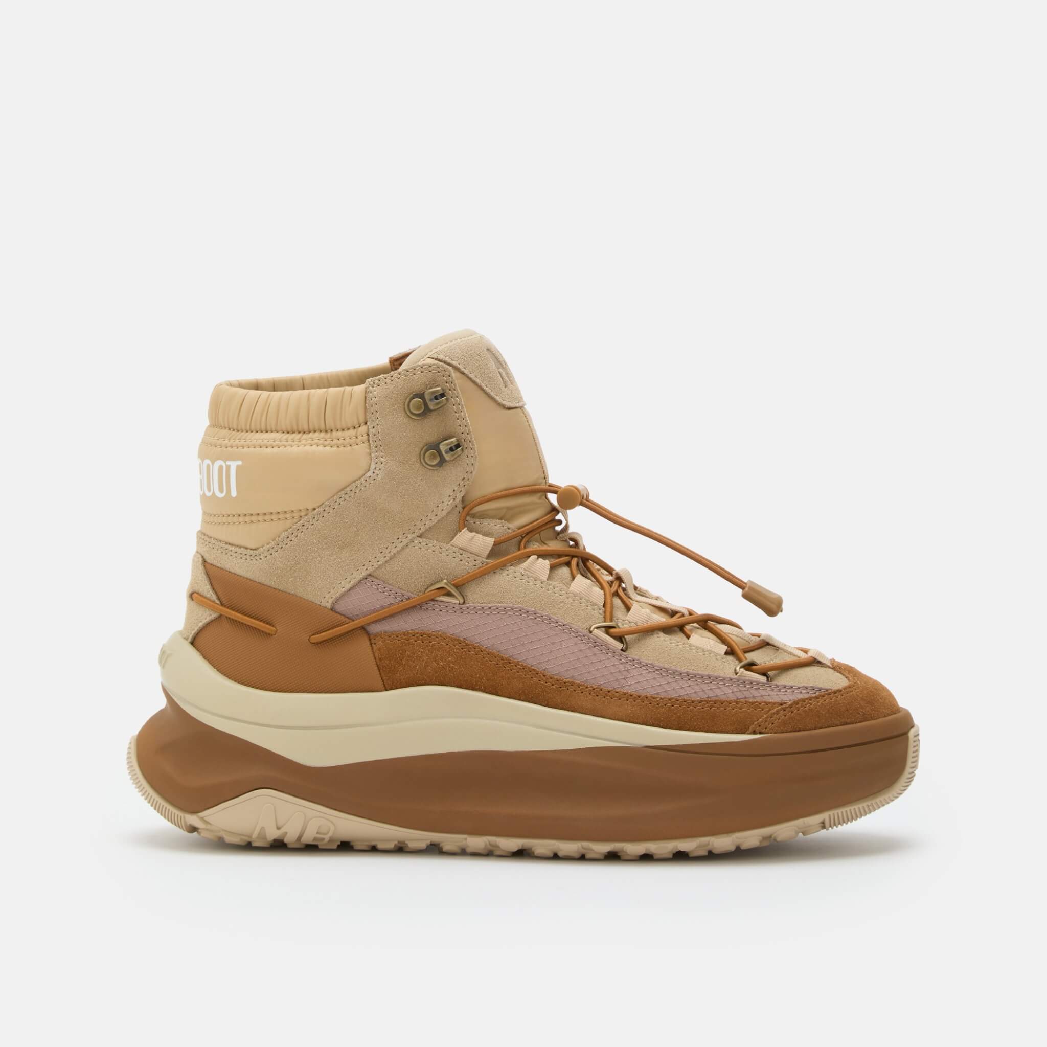 Pánské hnědé sněhule Moon Boot Moon247 Xlace Mid