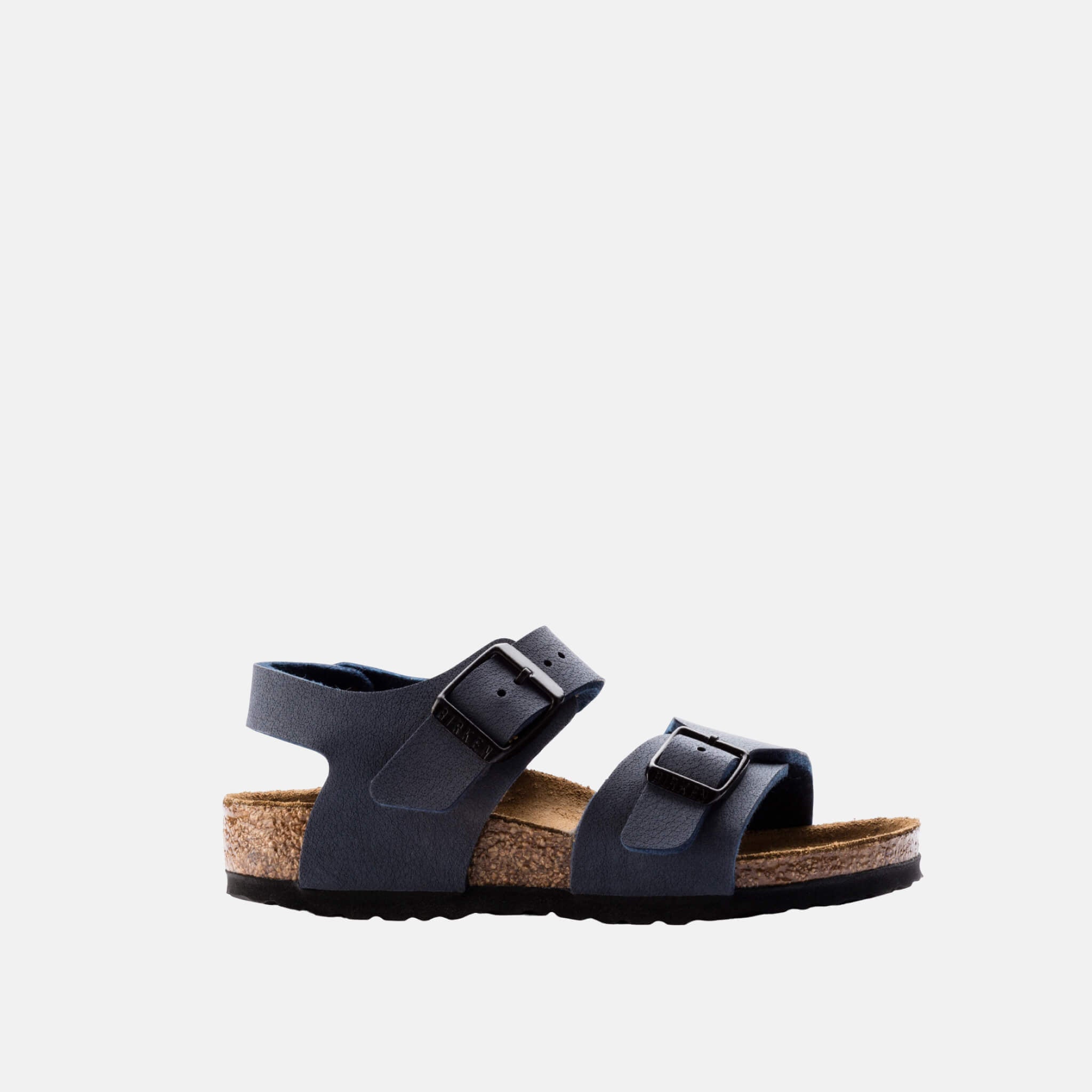 Dětské modré sandály Birkenstock New York Birko-Flor Nubuck