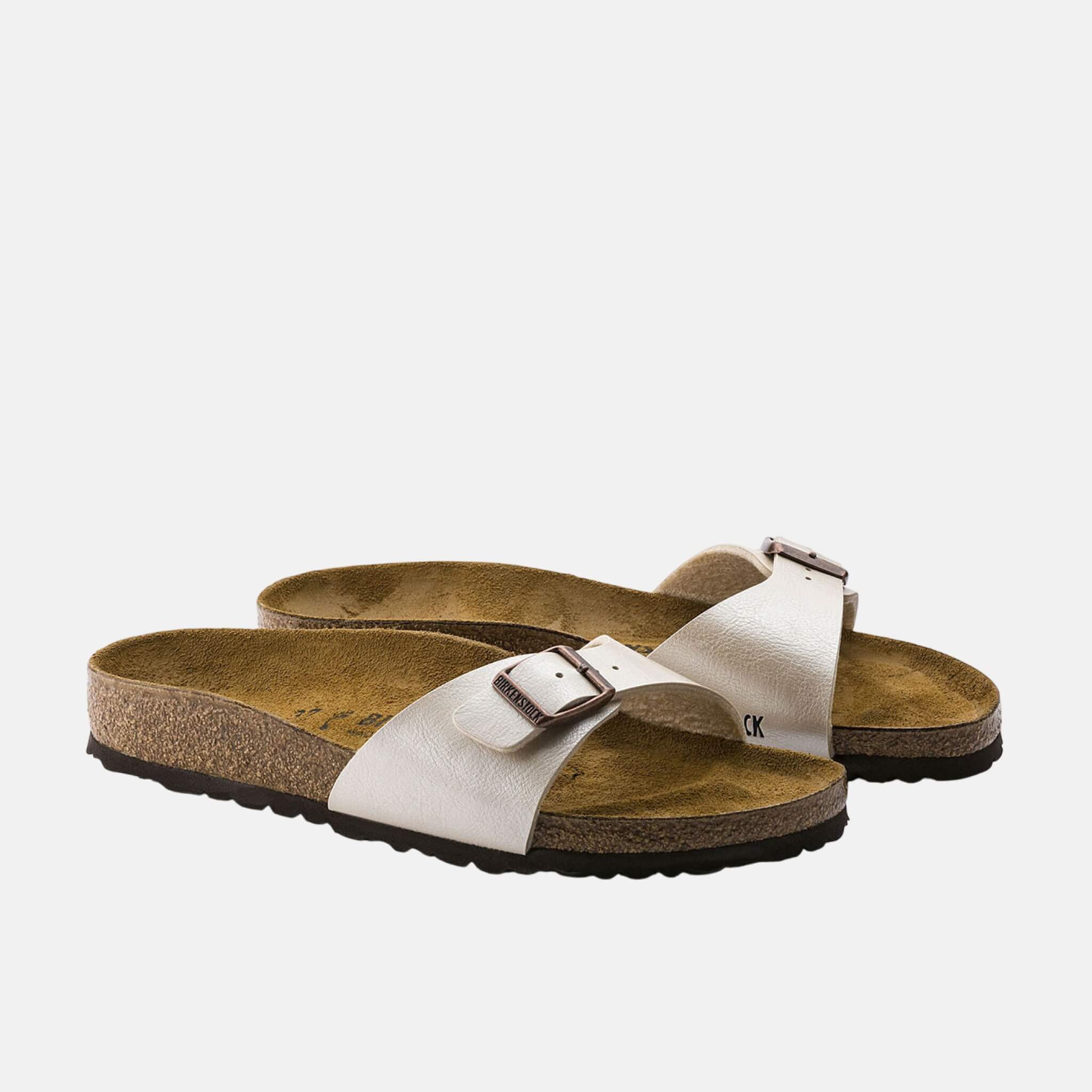 Bílé pantofle Birkenstock Madrid Birko-Flor Graceful