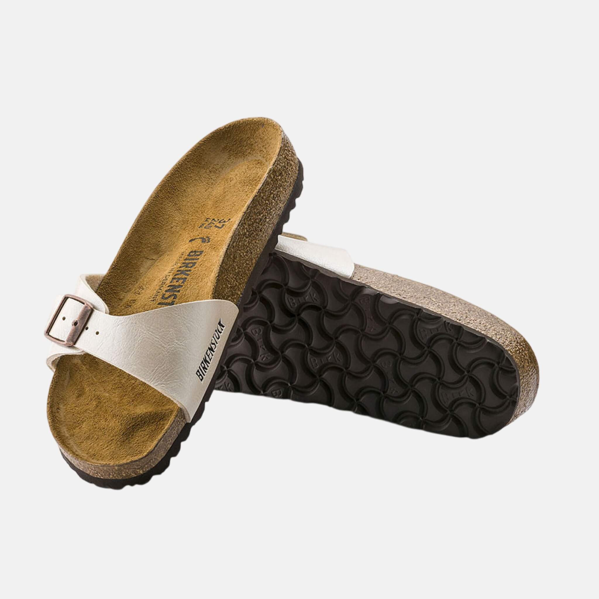Bílé pantofle Birkenstock Madrid Birko-Flor Graceful