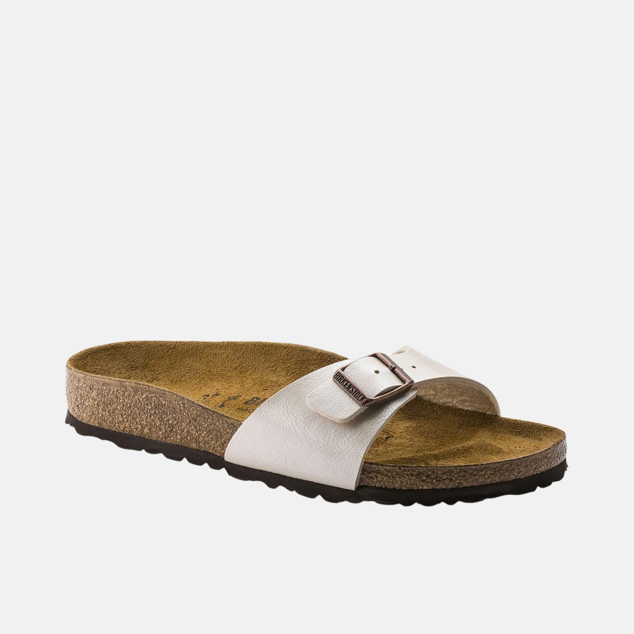 Bílé pantofle Birkenstock Madrid Birko-Flor Graceful